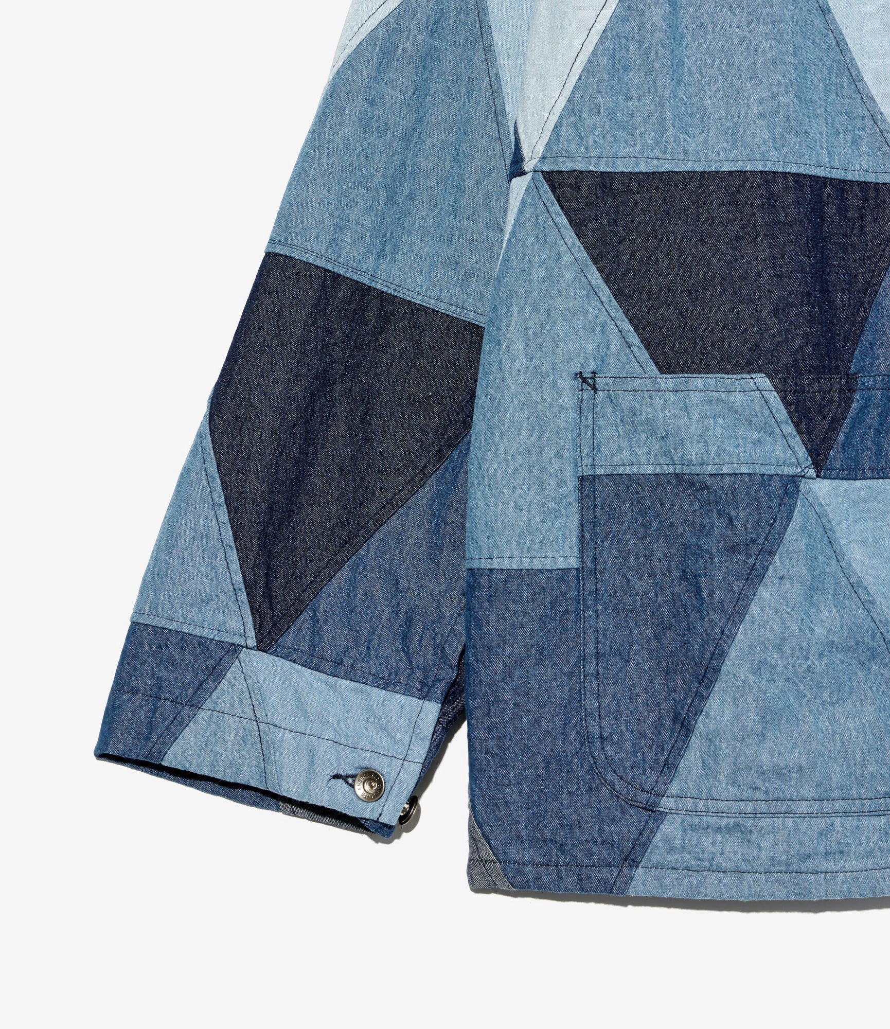 Utility Jacket – Indigo Triangle Patchwork Denim