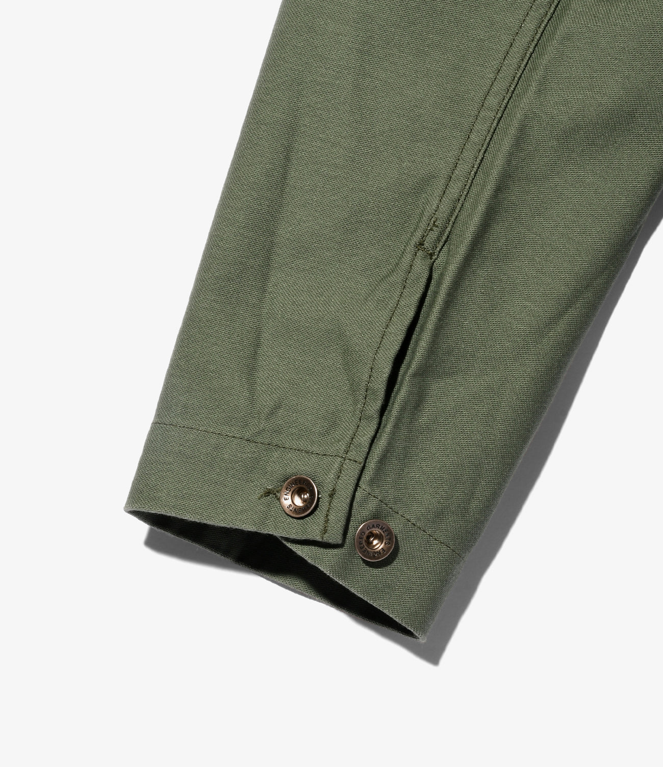 Utility Jacket (Donut Buttons) – Olive Reversed Sateen