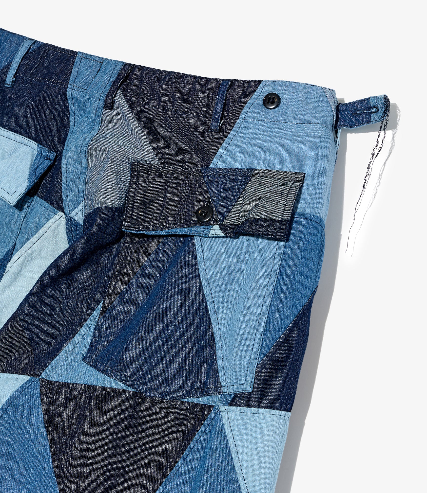 Fatigue Pant – Indigo Triangle Patchwork Denim