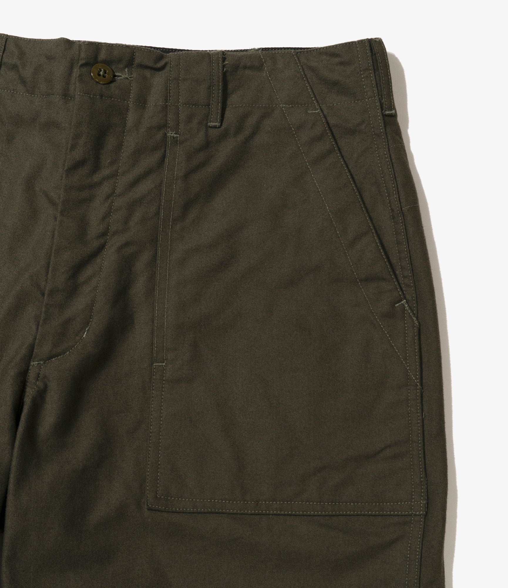 Fatigue Pant – Olive Cotton Brushed Herringbone