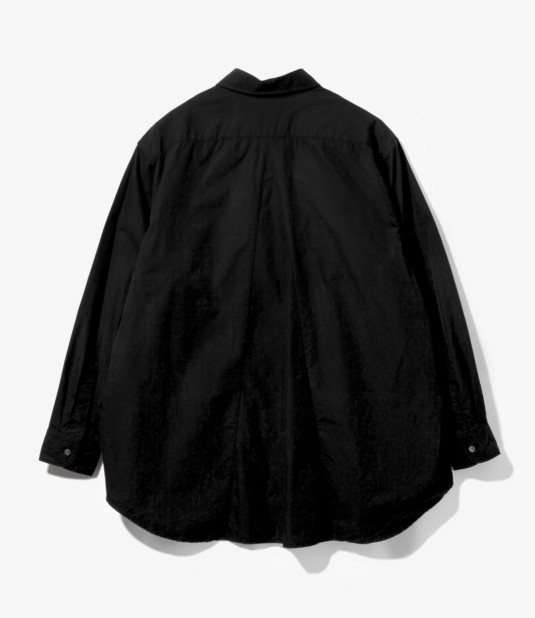 Flared Shirt – Black 100's 2-Ply Broadcloth