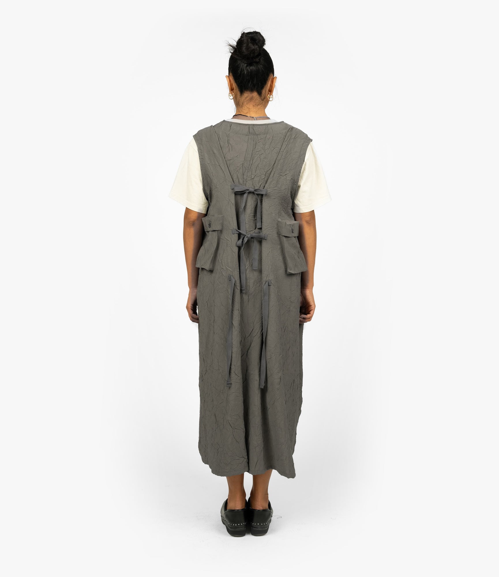 C-1 Dress – Grey Crushed Modal