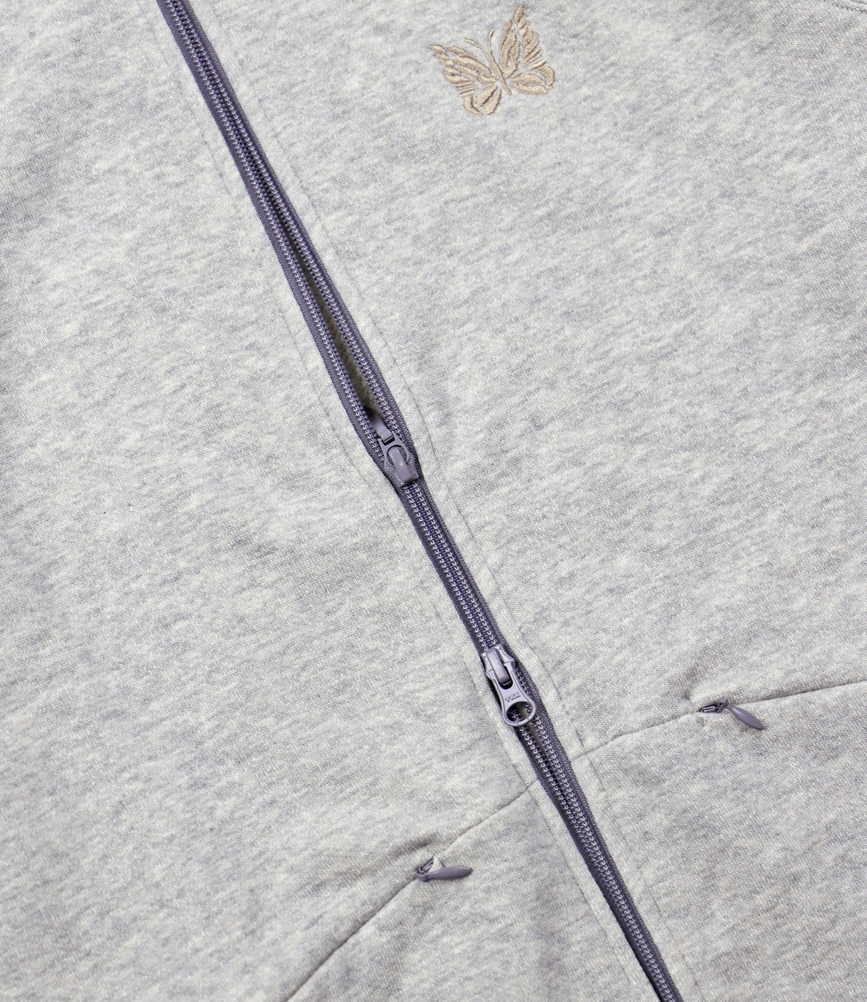 Needles x Nepenthes London Special - W.U. Track Jacket - Cotton Fleece / Braiding - Grey