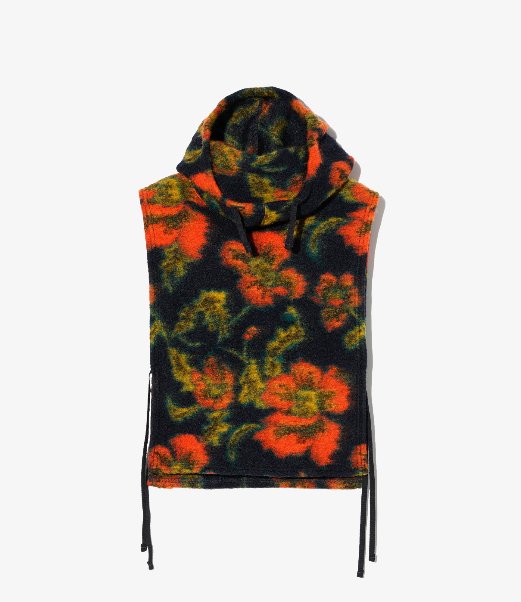 Hooded Interliner – Navy/Orange Floral Jacquard