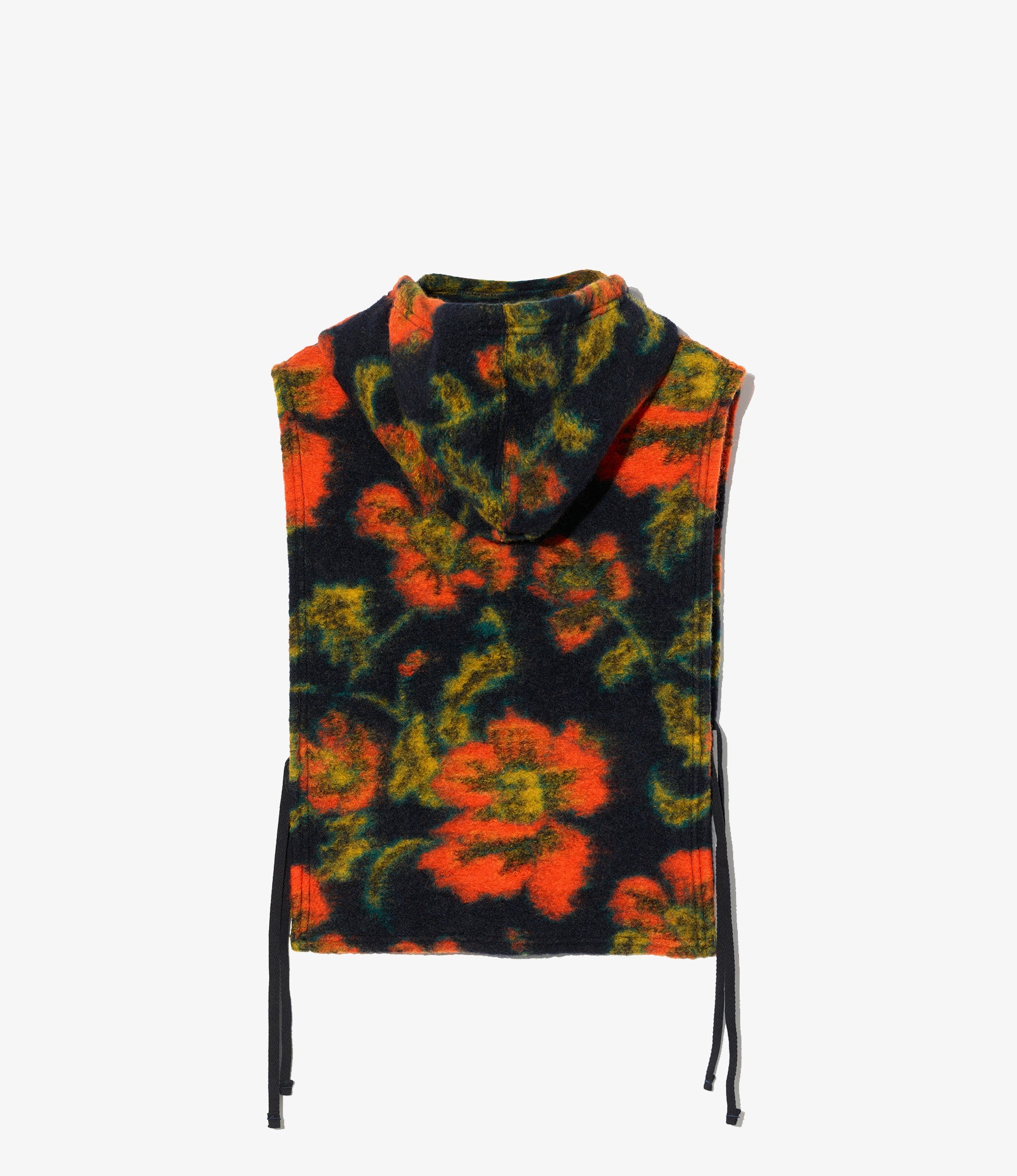Hooded Interliner – Navy/Orange Floral Jacquard