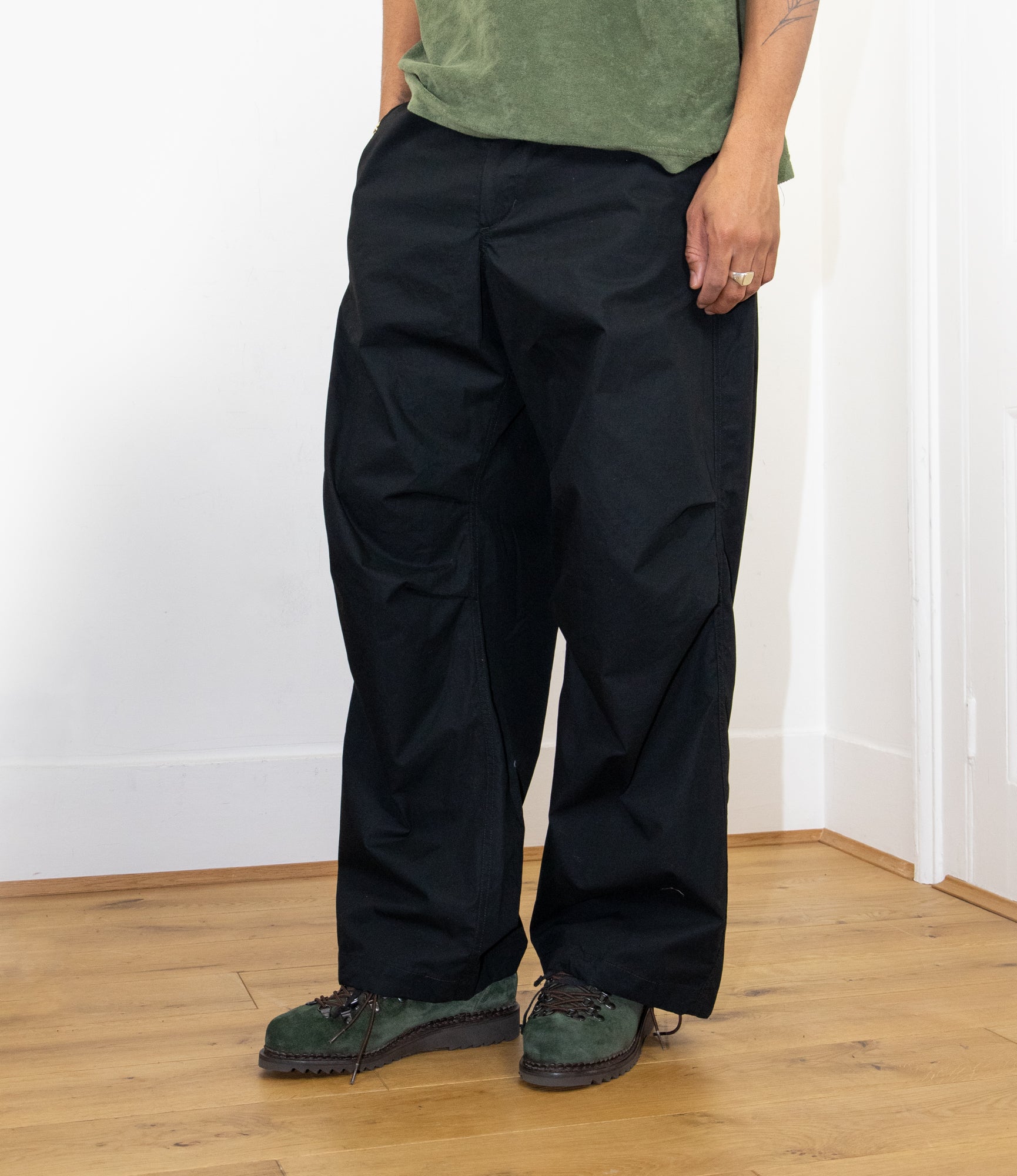Engineered Garments Over Pant - Black Cotton Duracloth Poplin