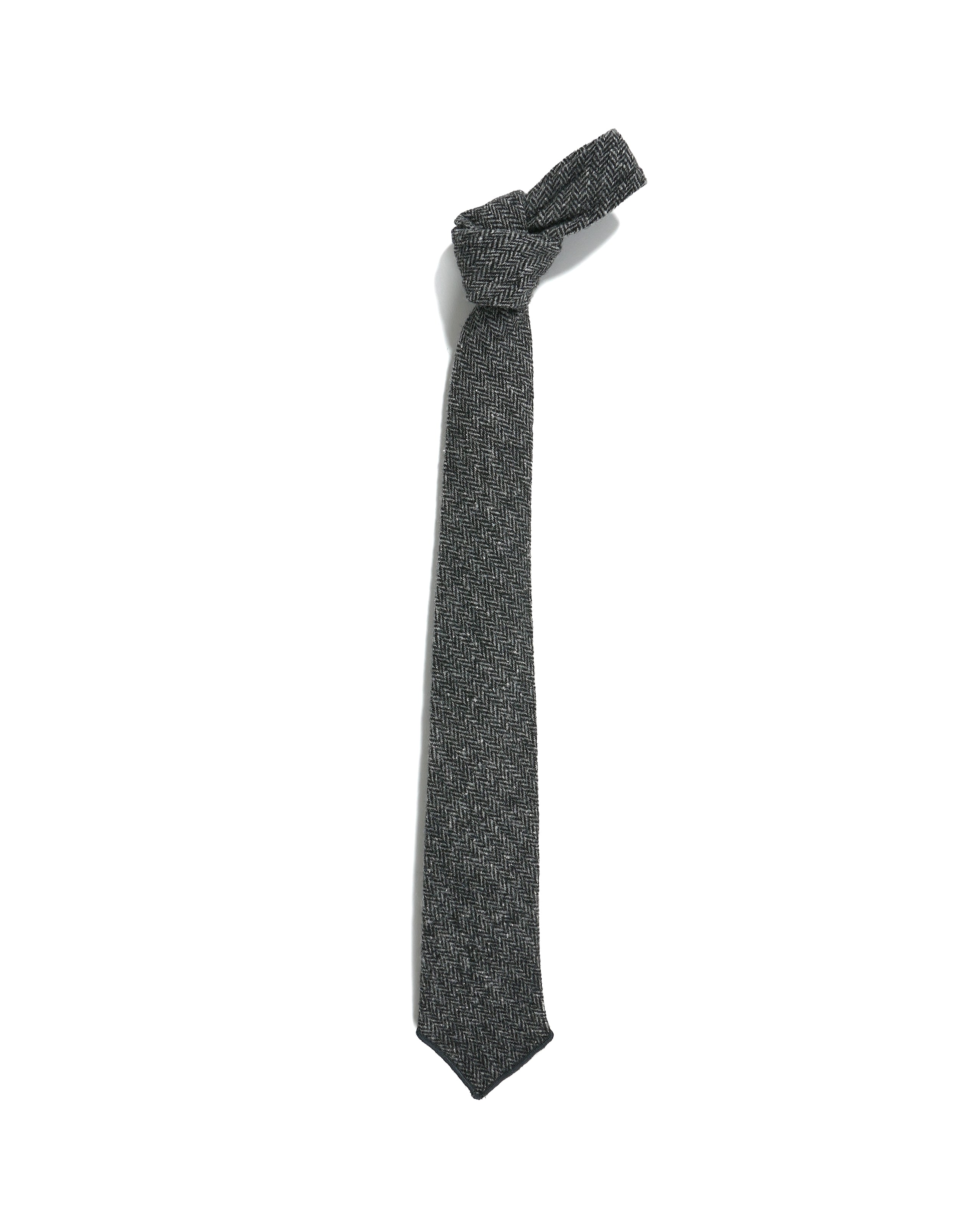 Engineered Garments Neck Tie - Grey Poly Wool Herringbone