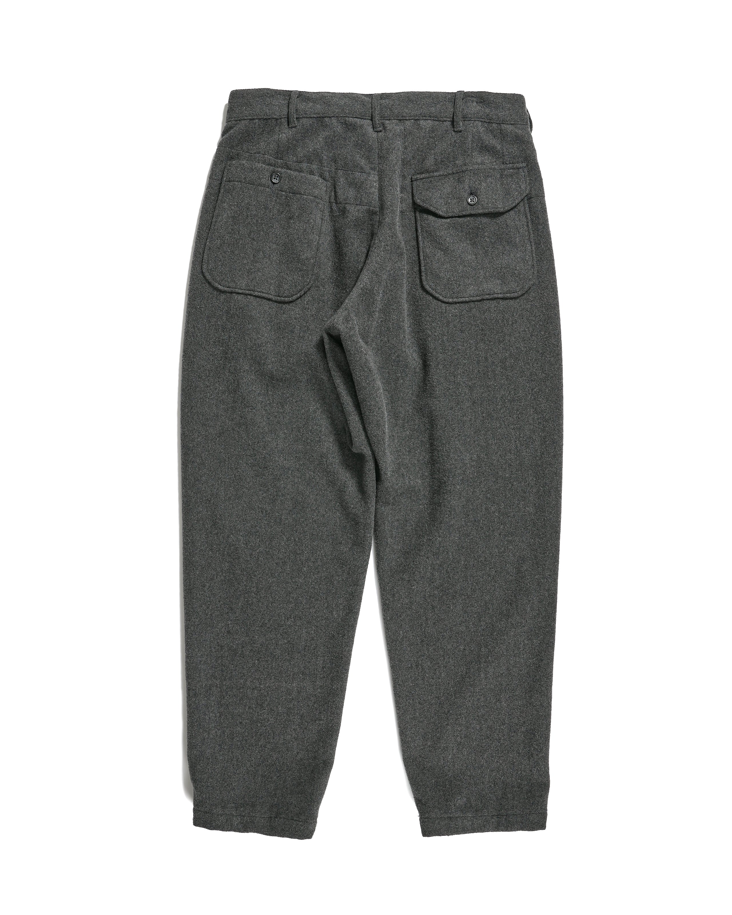 Engineered Garments Carlyle Pant - Grey Wool Polyester Heavy Flannel