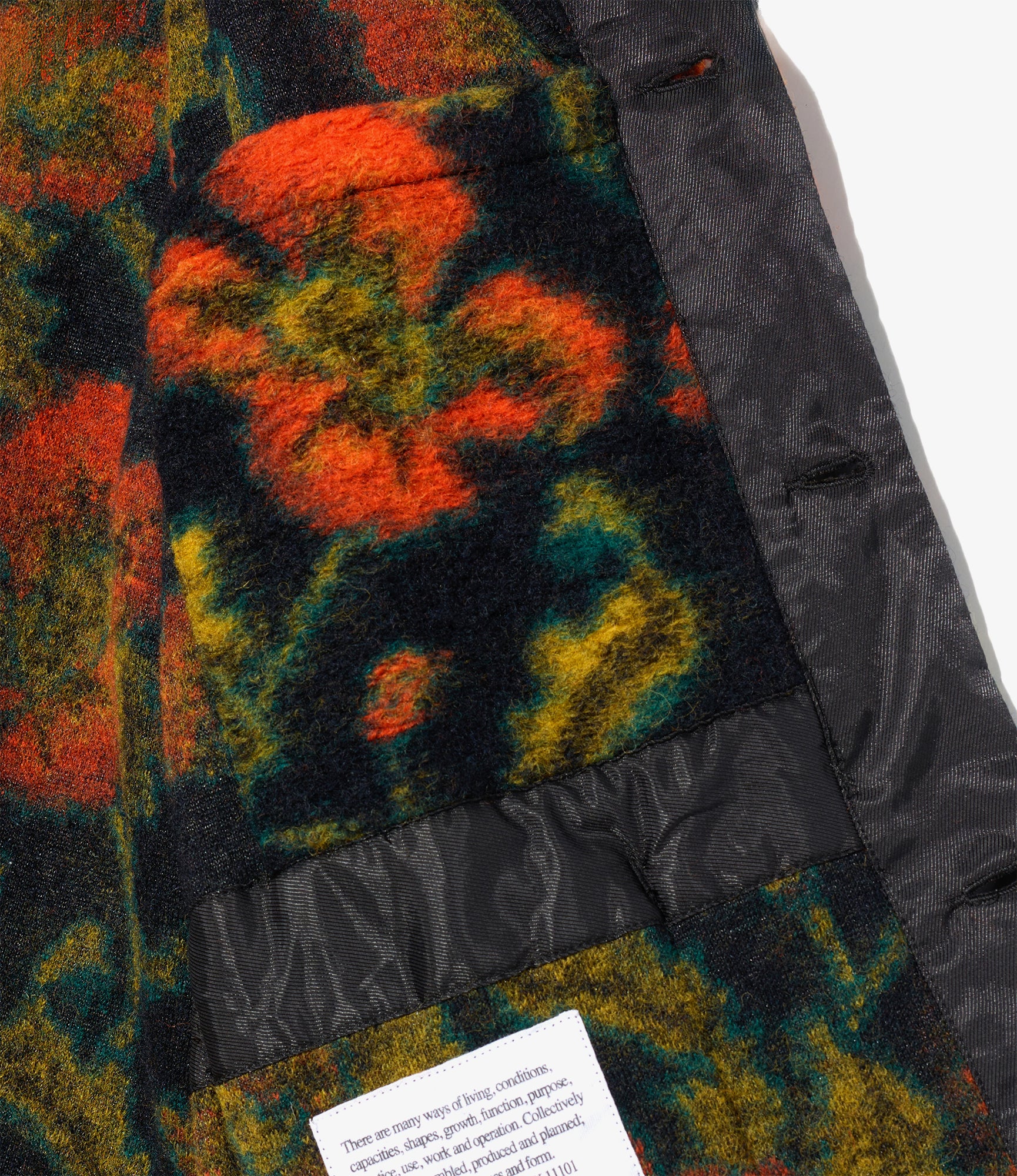 Knit Cardigan – Navy/Orange Floral Jacquard