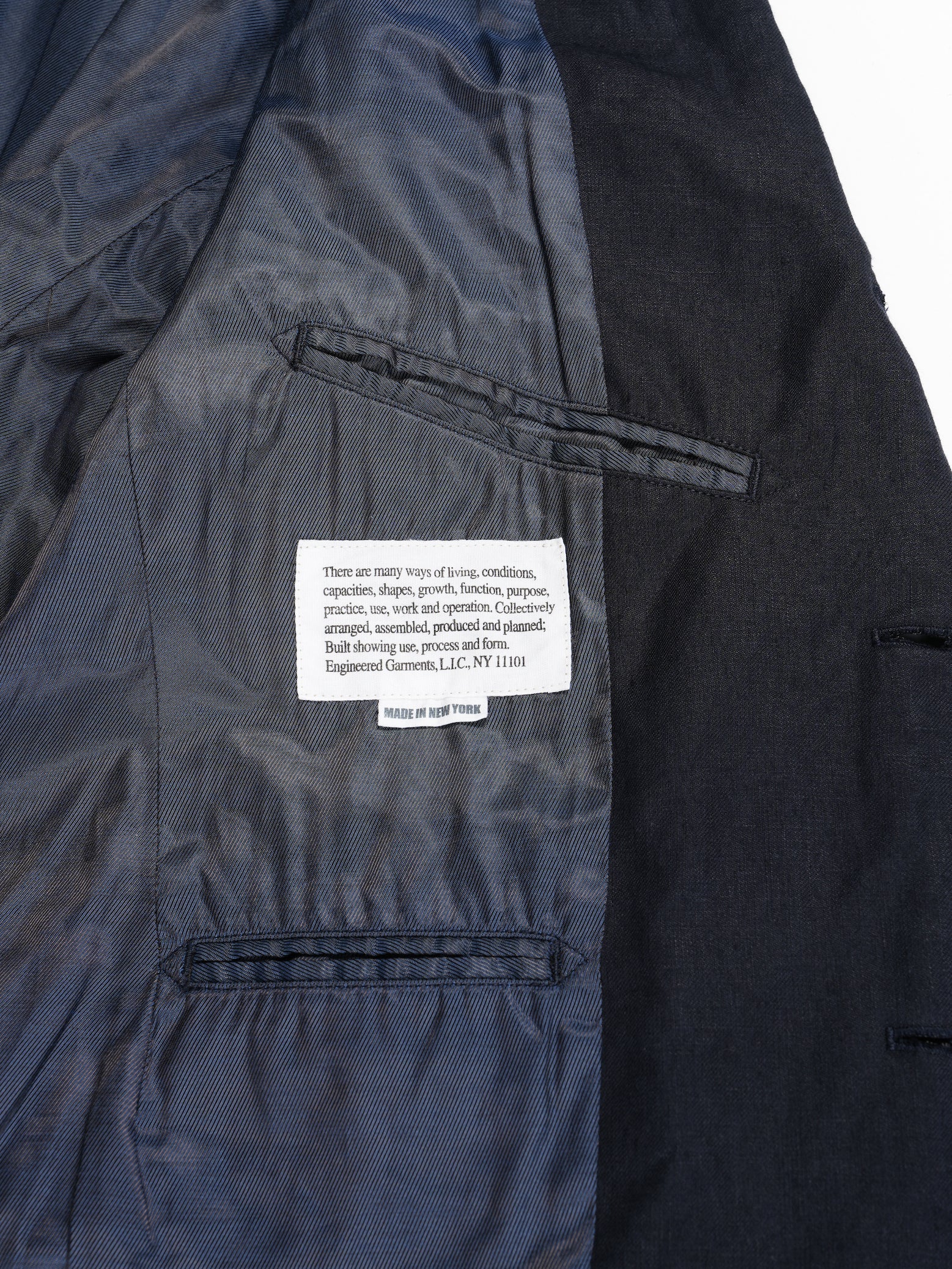 Engineered Garments Andover Jacket - Dk.Navy Tropical Wool