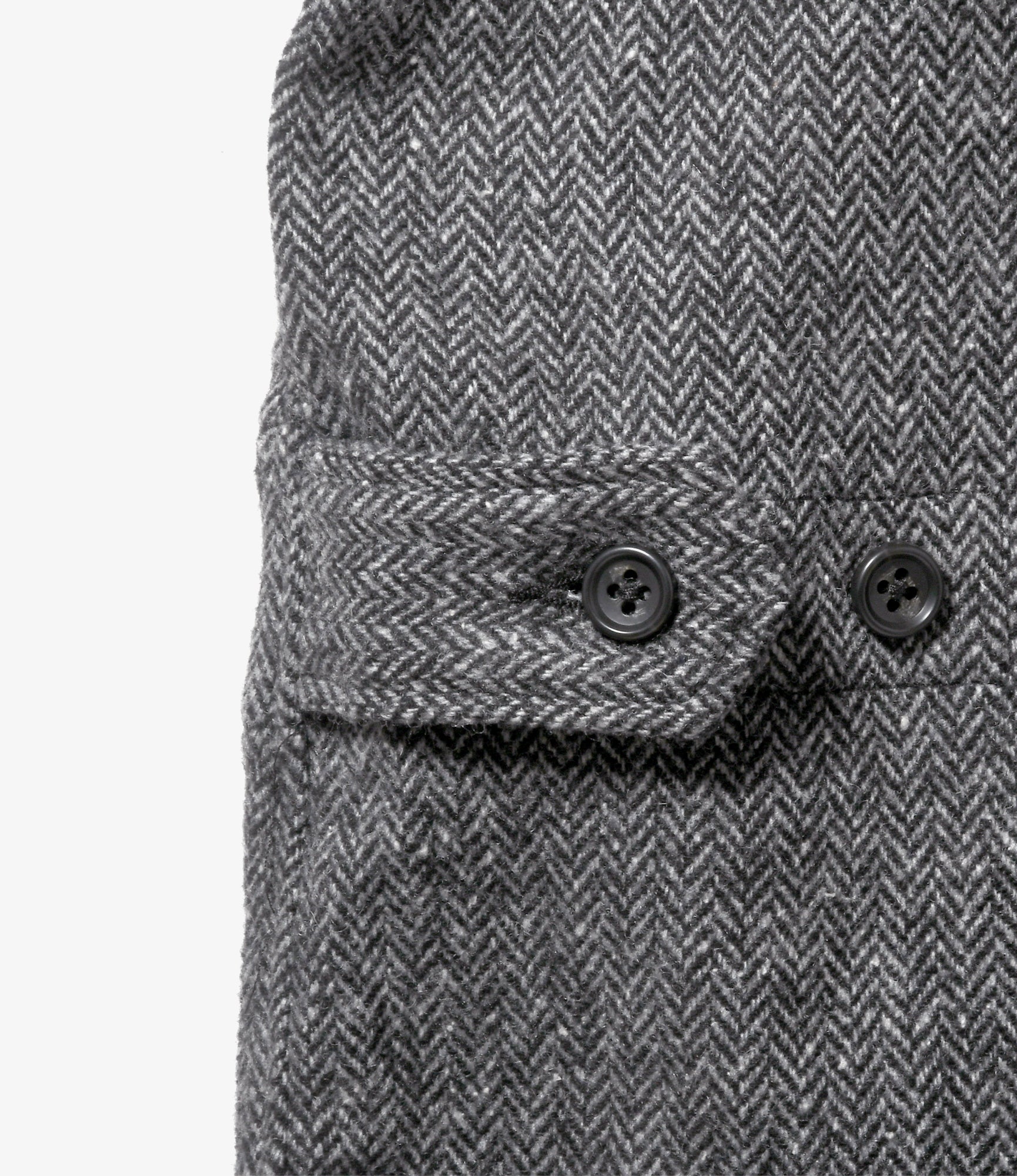 Loiter Jacket – Grey Herringbone Poly Wool