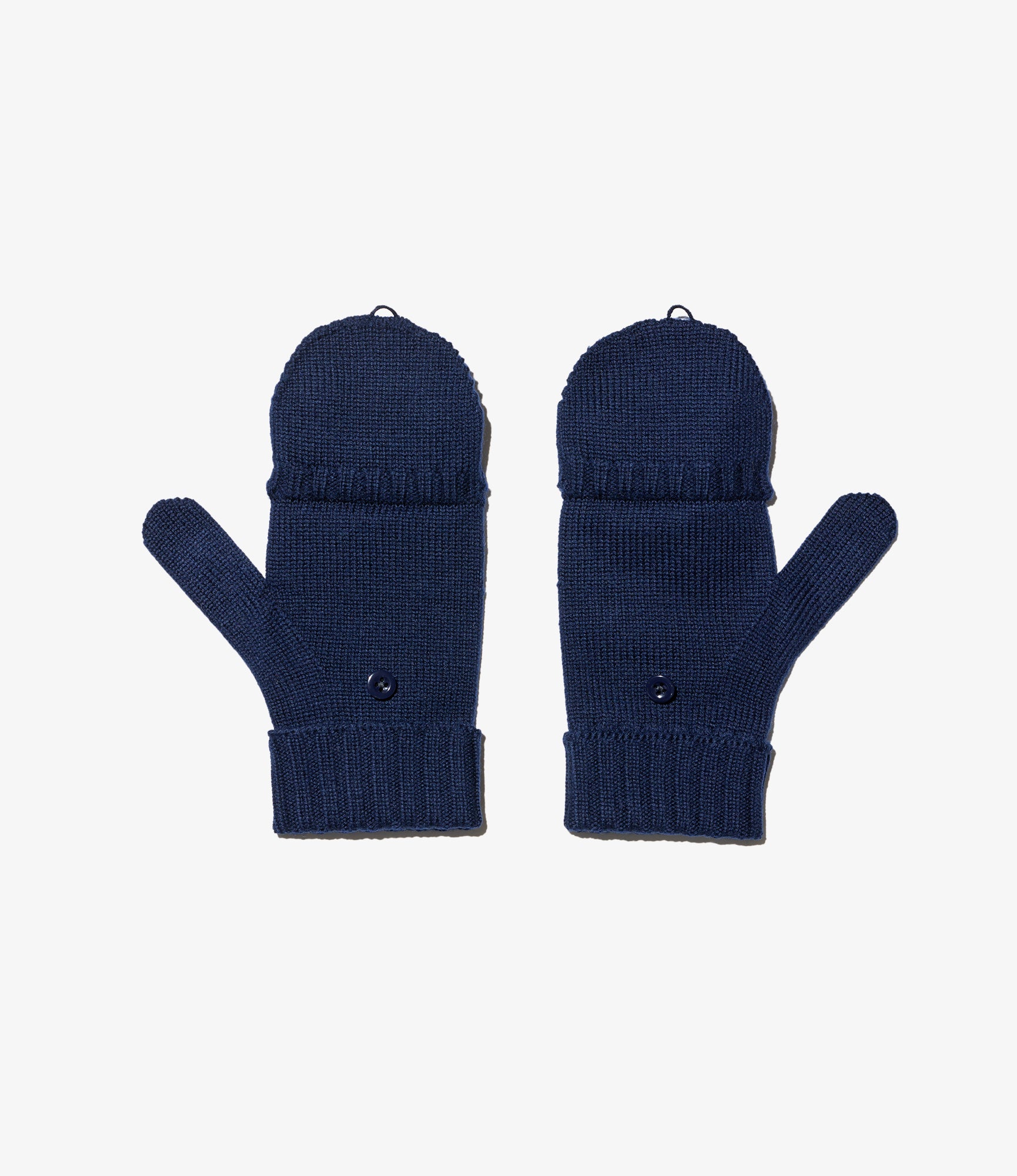 Mitten – Navy Merino Wool