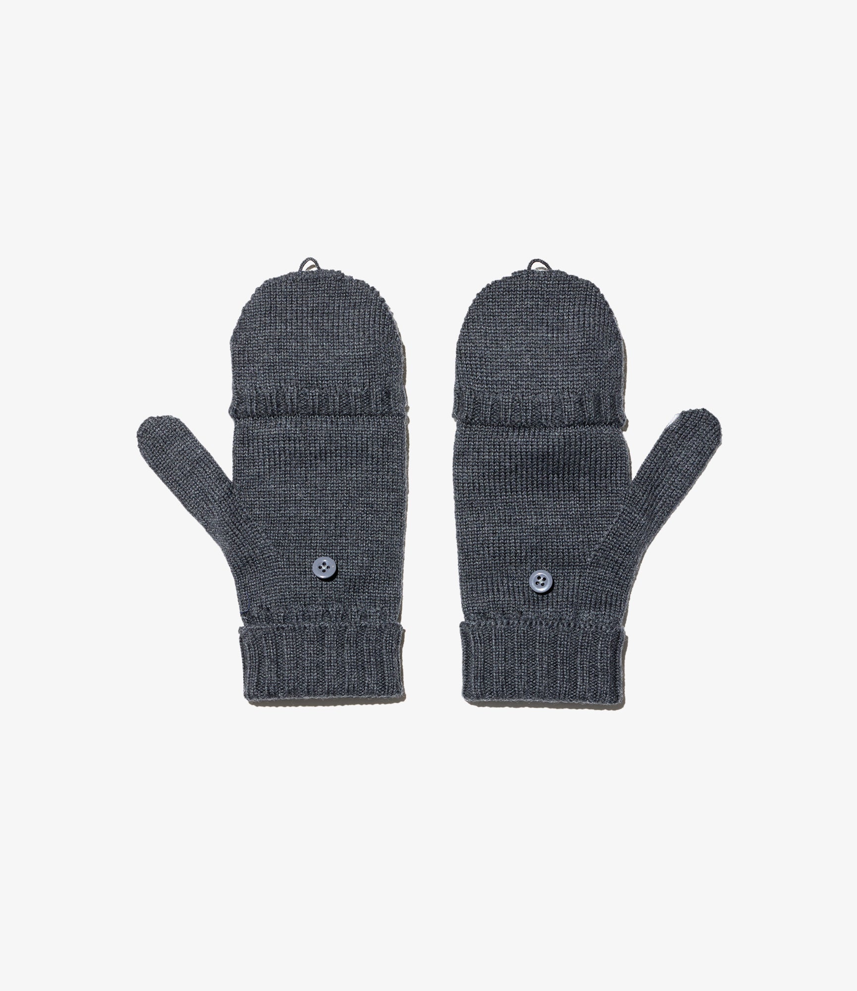 Mitten – Charcoal Merino Wool