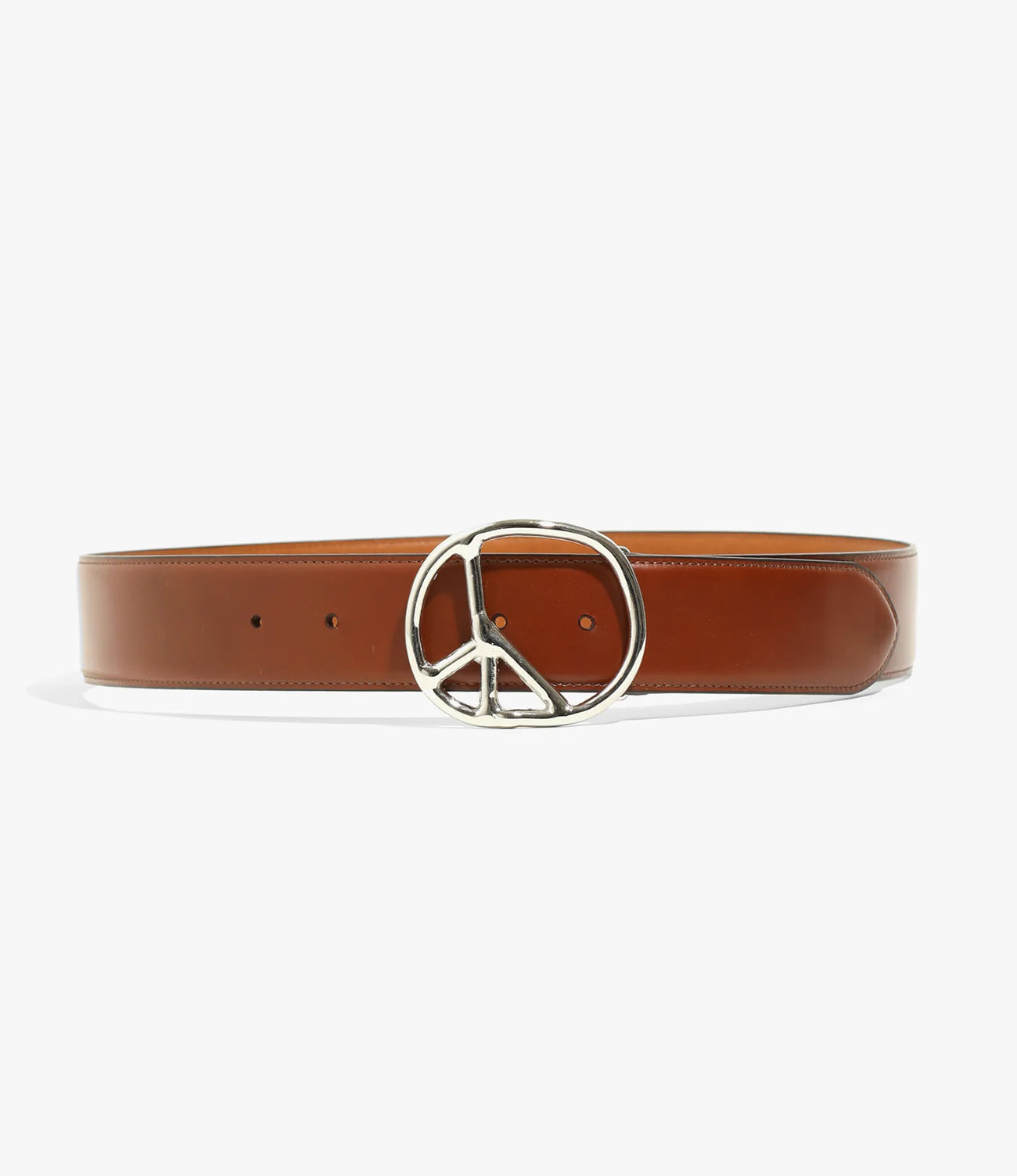 Needles Peace Buckle Belt - Steer Leather