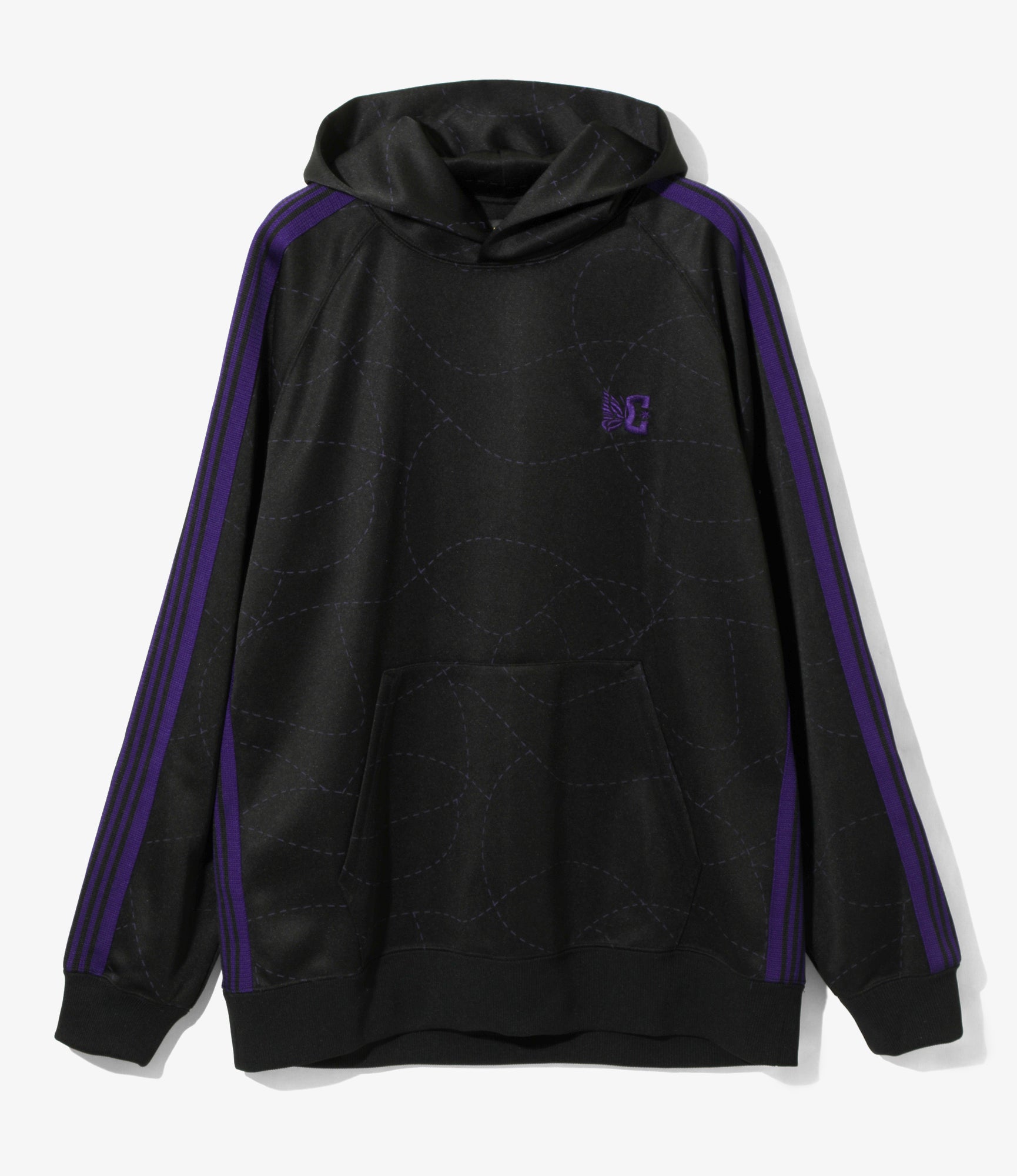 Needles x DC Shoes Track Hoody - Poly Smooth / Printed - Black