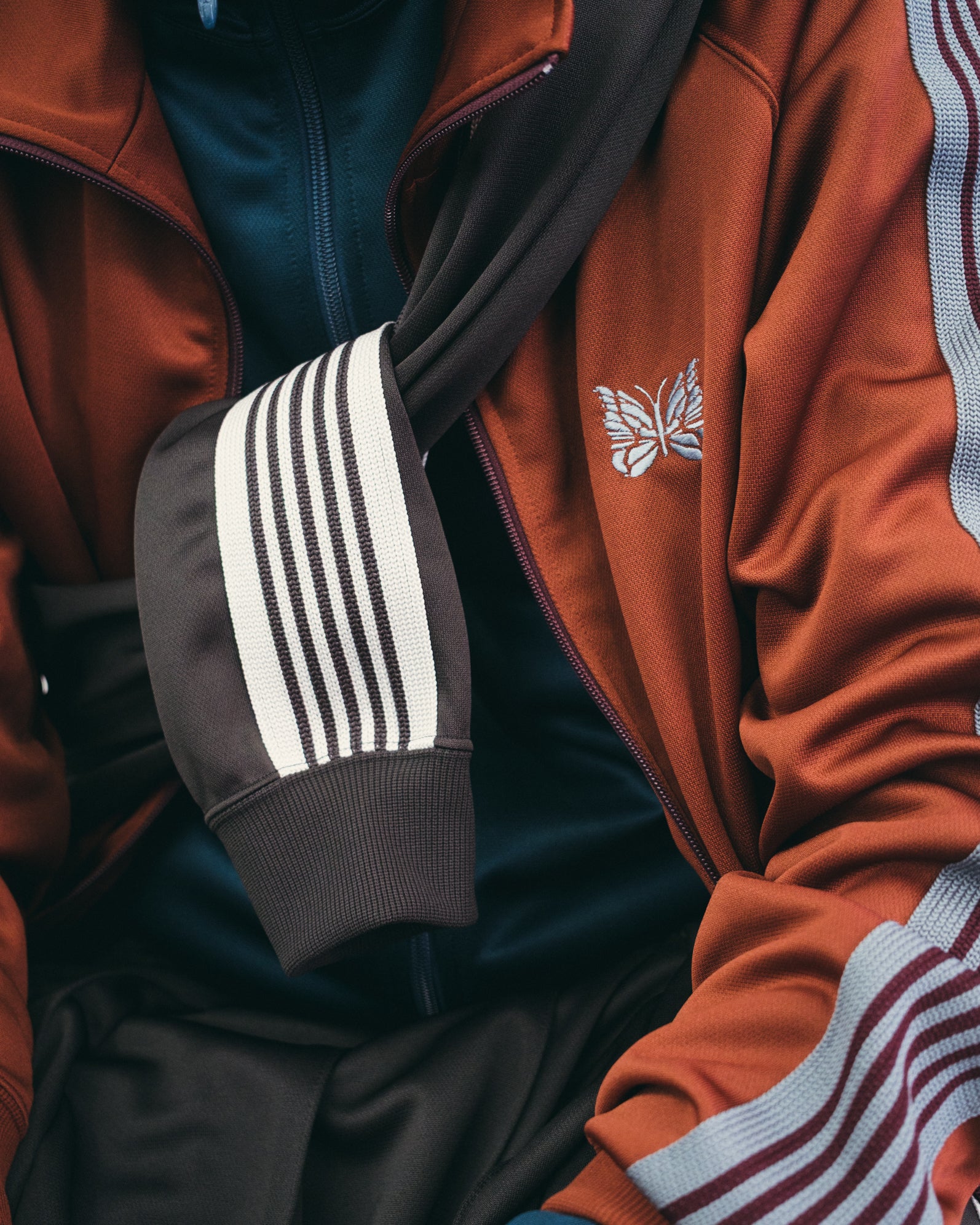 Stadium Jacket – Navy Sateen | Needles | Nepenthes London