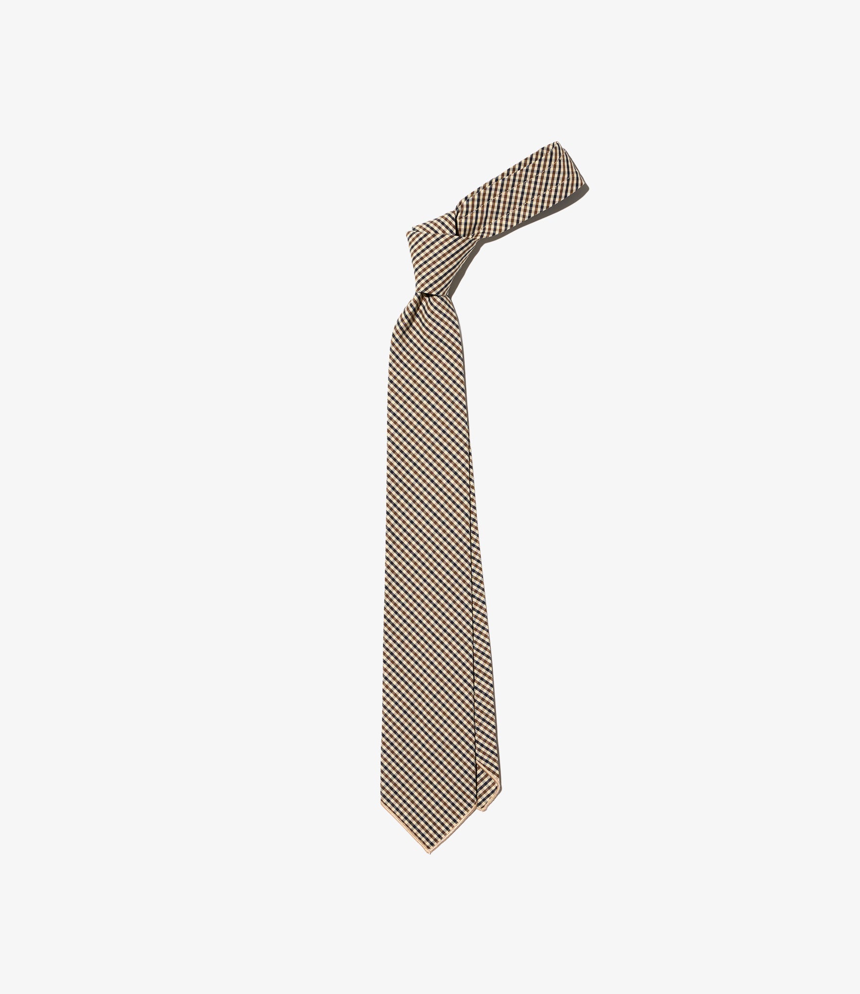 Neck Tie – Brown/Black Small Check