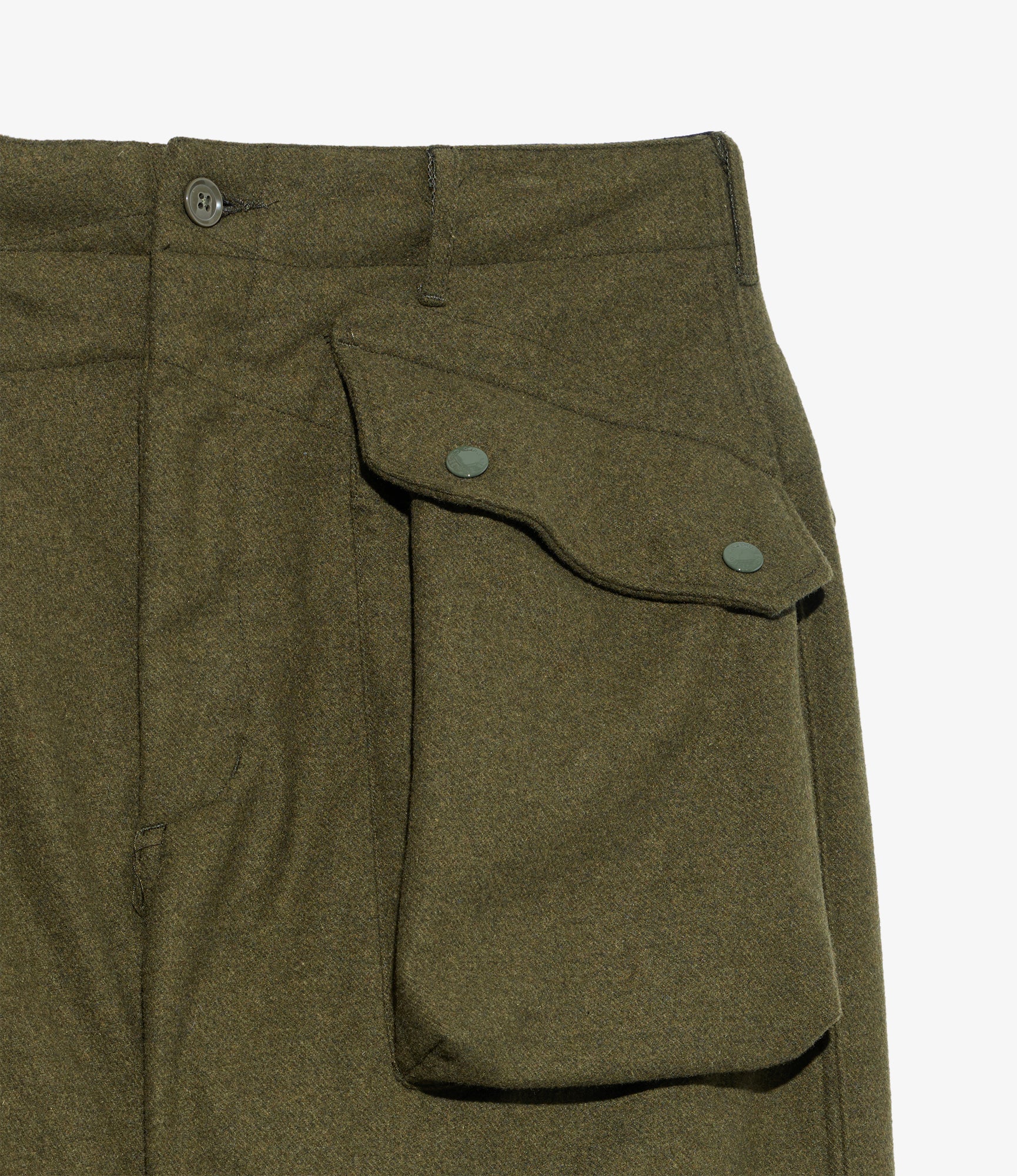 Norwegian Army Pant – Olive Flannel Wool Blend