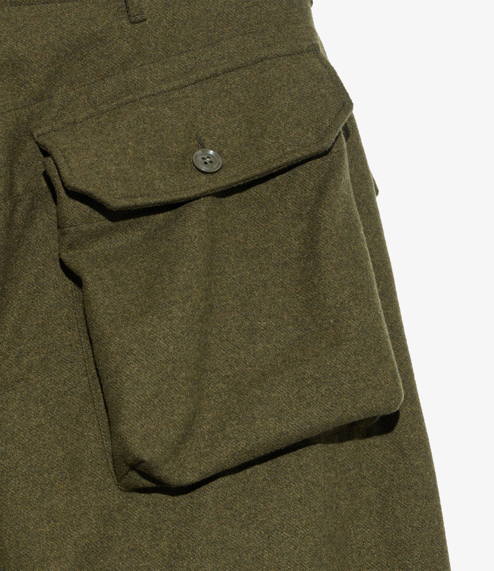 Norwegian Army Pant – Olive Flannel Wool Blend