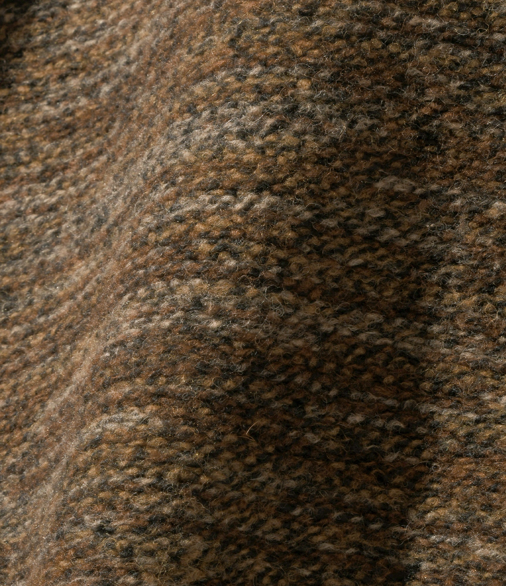 Engineered Garments High Mock Knit Vest - Brown  Poly Wool Melange Knit