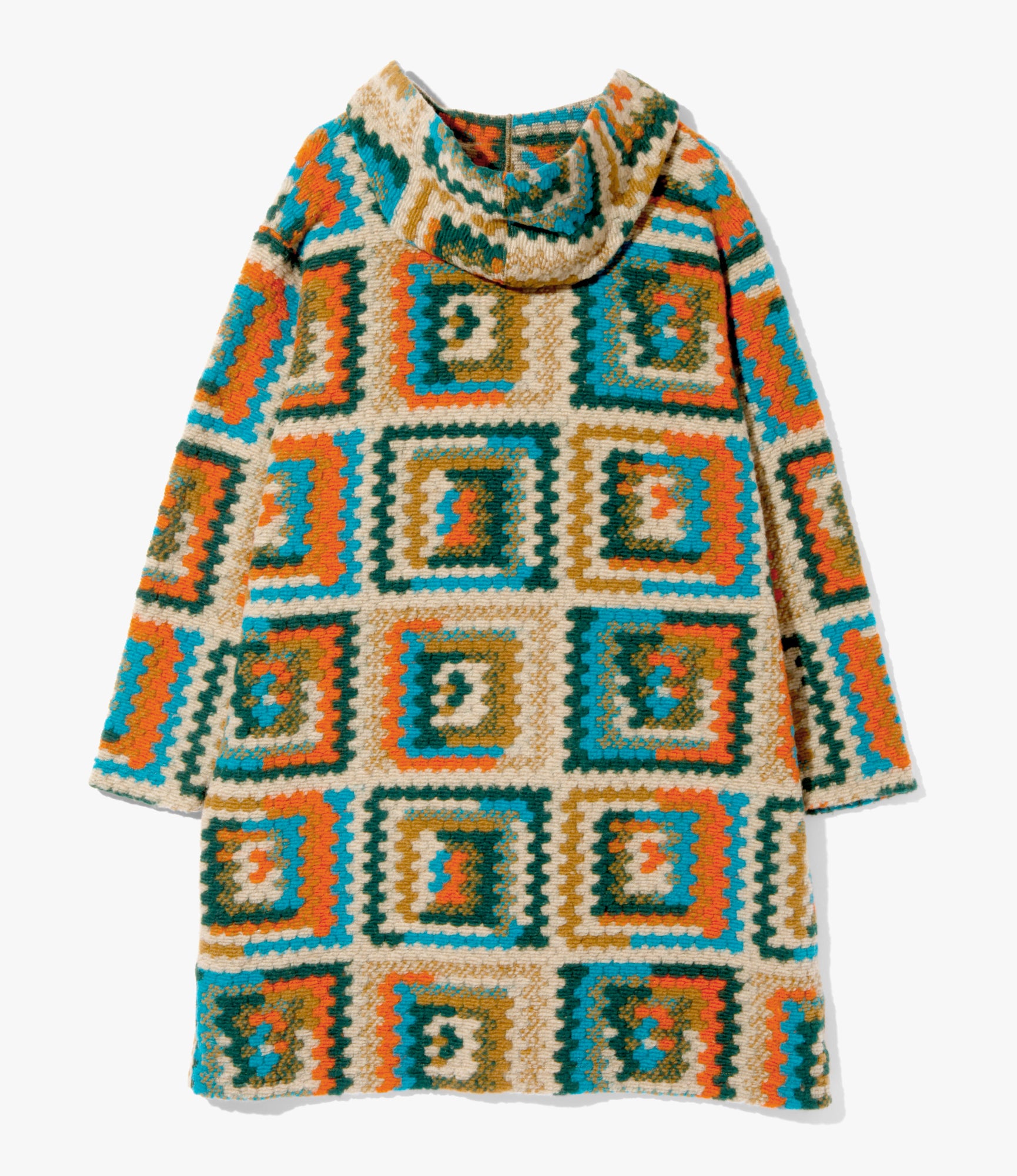 Engineered Garments Knit Robe - Multi Color Poly Wool Crochet Knit