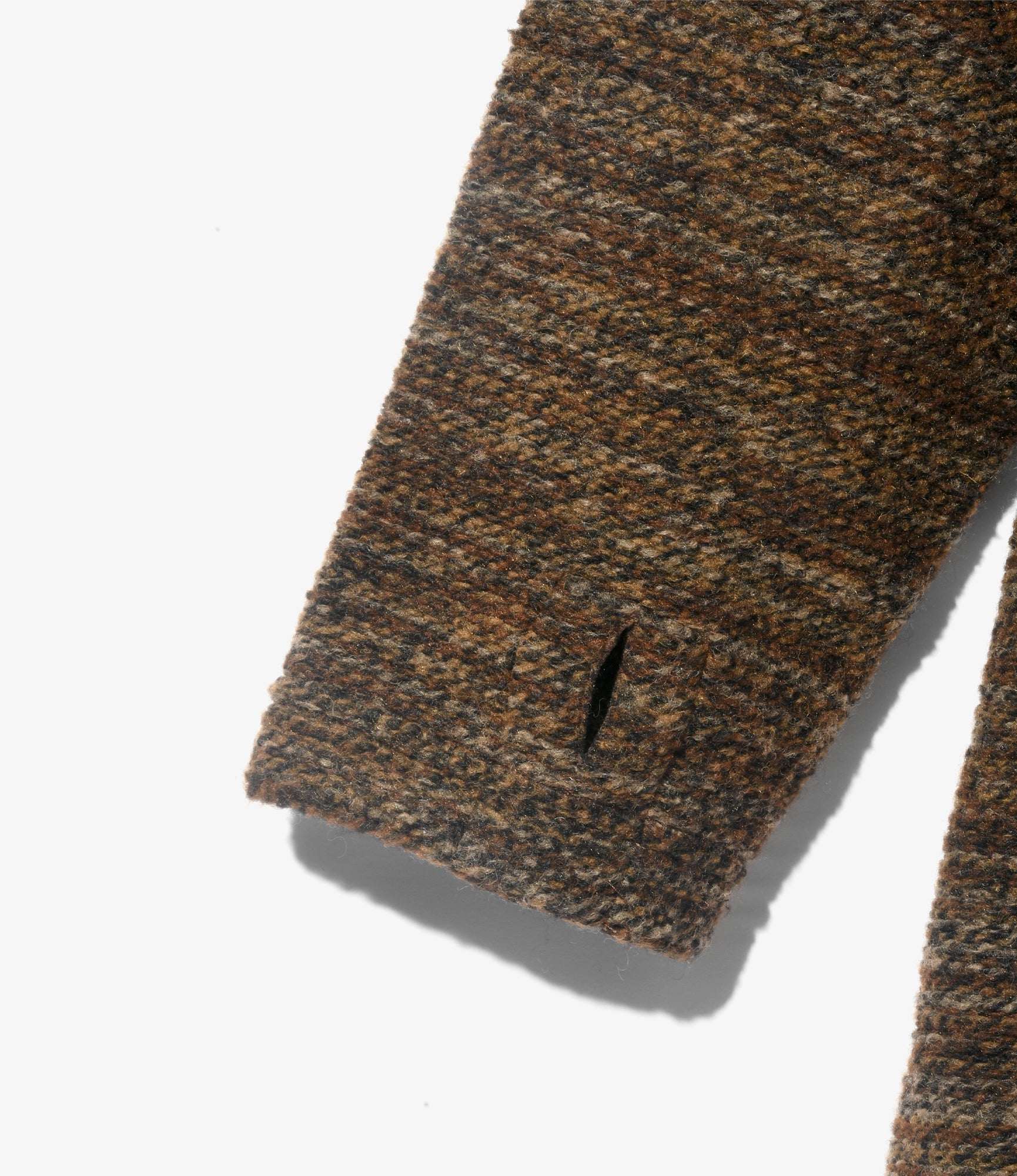 Engineered Garments Knit Robe - Brown Poly Wool Melange Knit