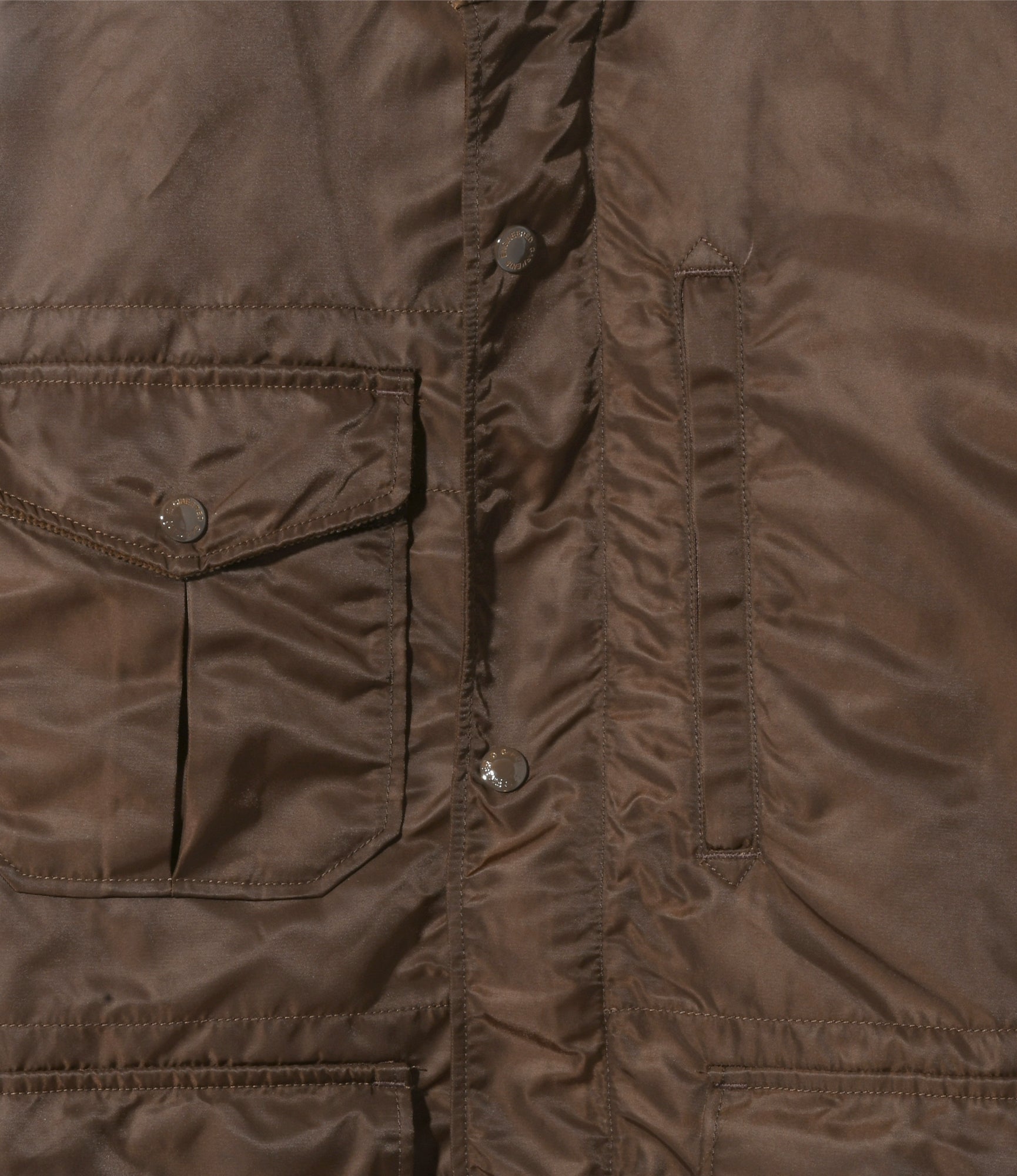Engineered Garments Pathfinder Jacket - Brown Flight Satin Nylon