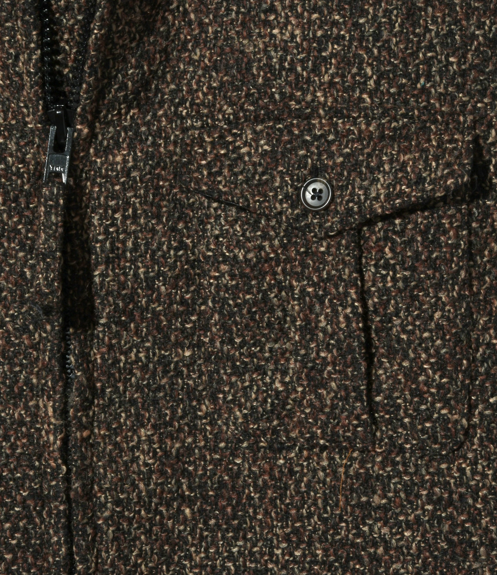 Engineered Garments SAS Jacket - Dk Brown Polyester Wool Tweed Boucle