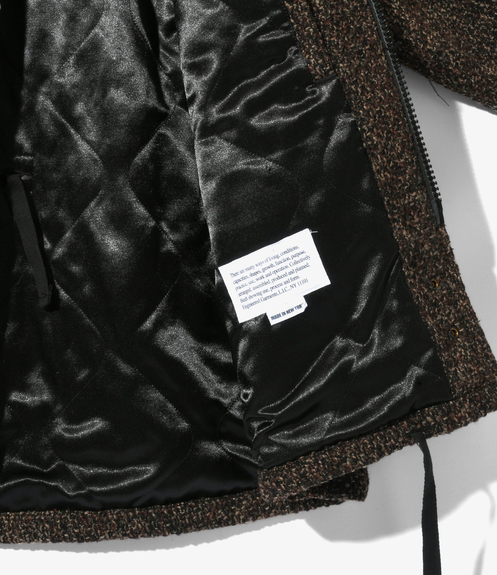 Engineered Garments SAS Jacket - Dk Brown Polyester Wool Tweed Boucle