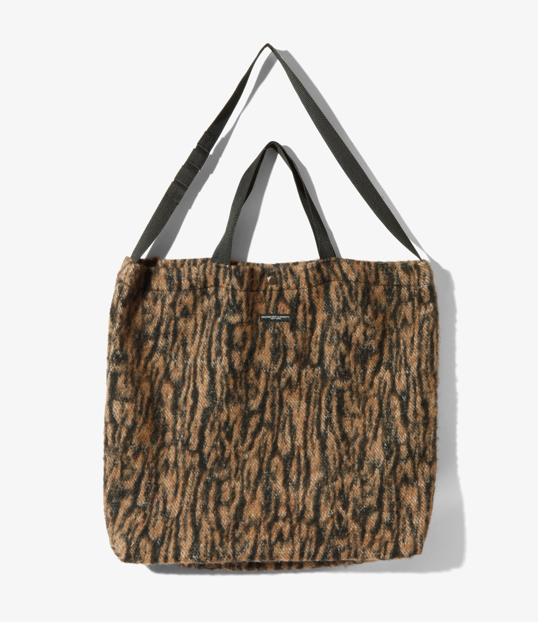 Engineered Garments Carry All Tote - Brown Acrylic Poly Bark Jacquard