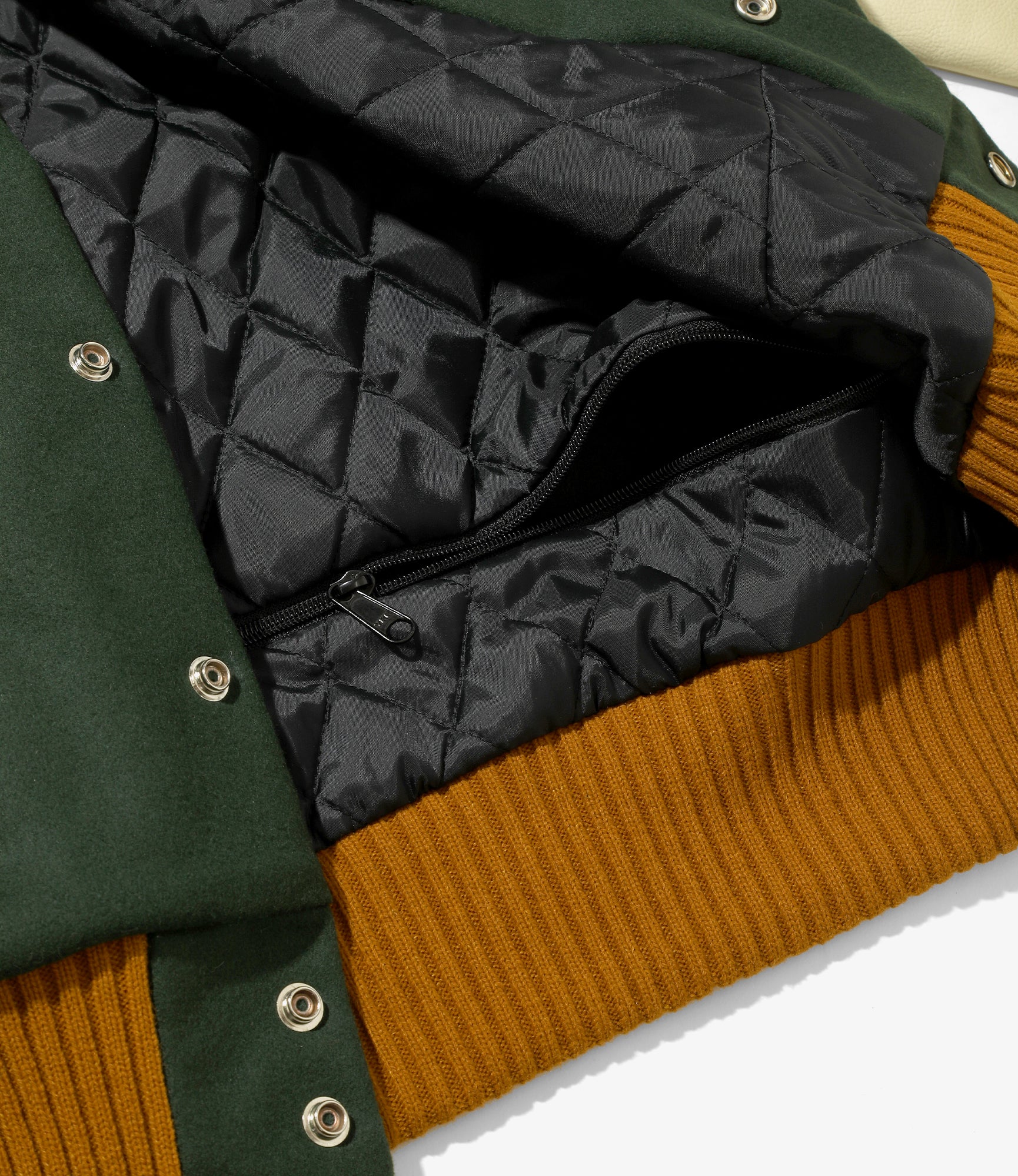 Engineered Garments Varsity Jacket - Olive Wool Melton
