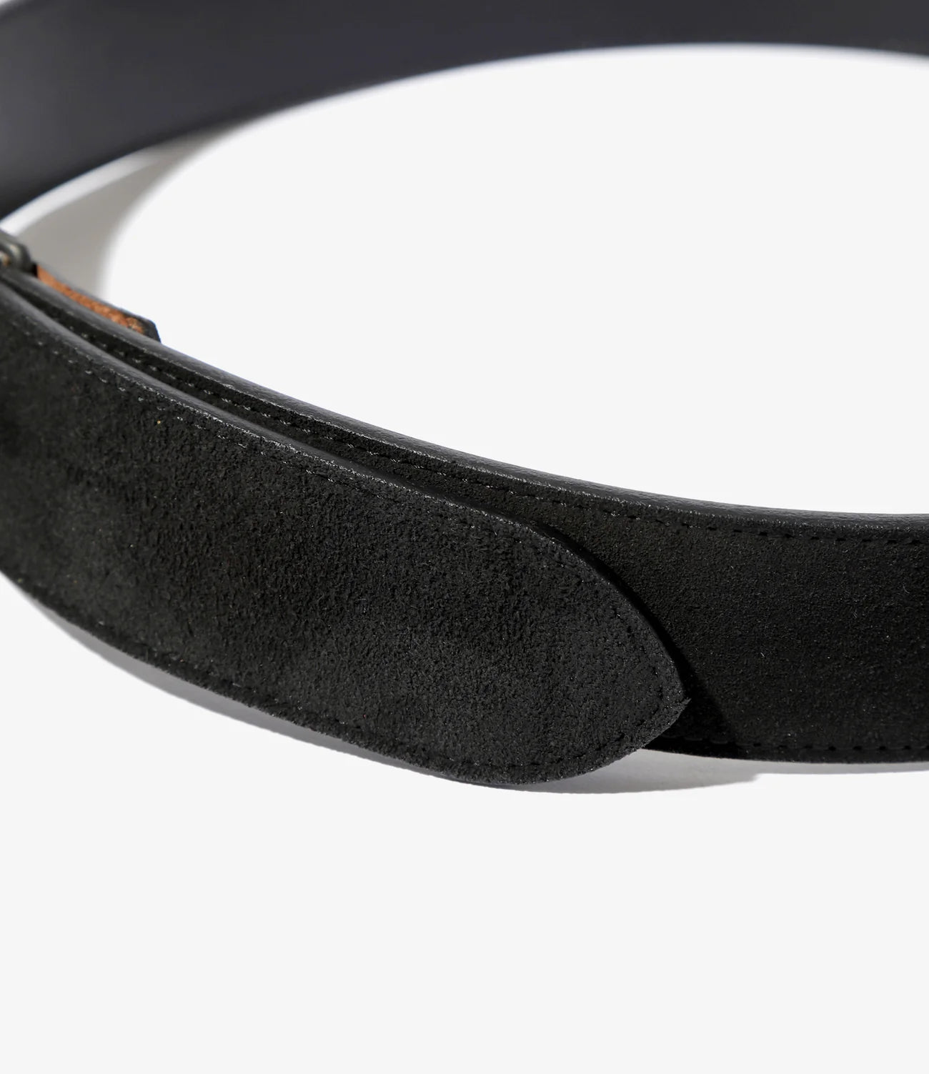 Peace Buckle Belt - Suede Black