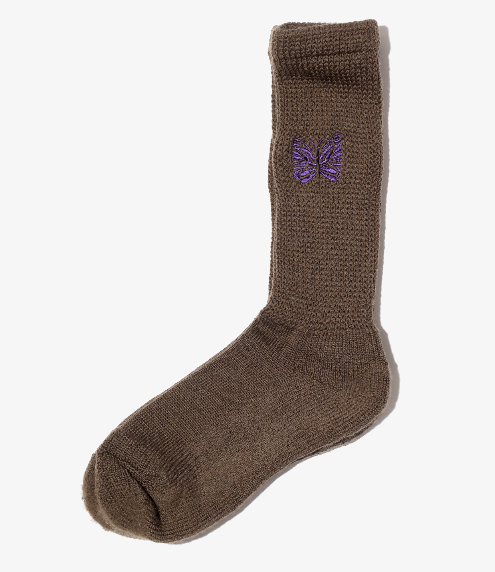 Needles Pile Socks - Merino Wool - Brown