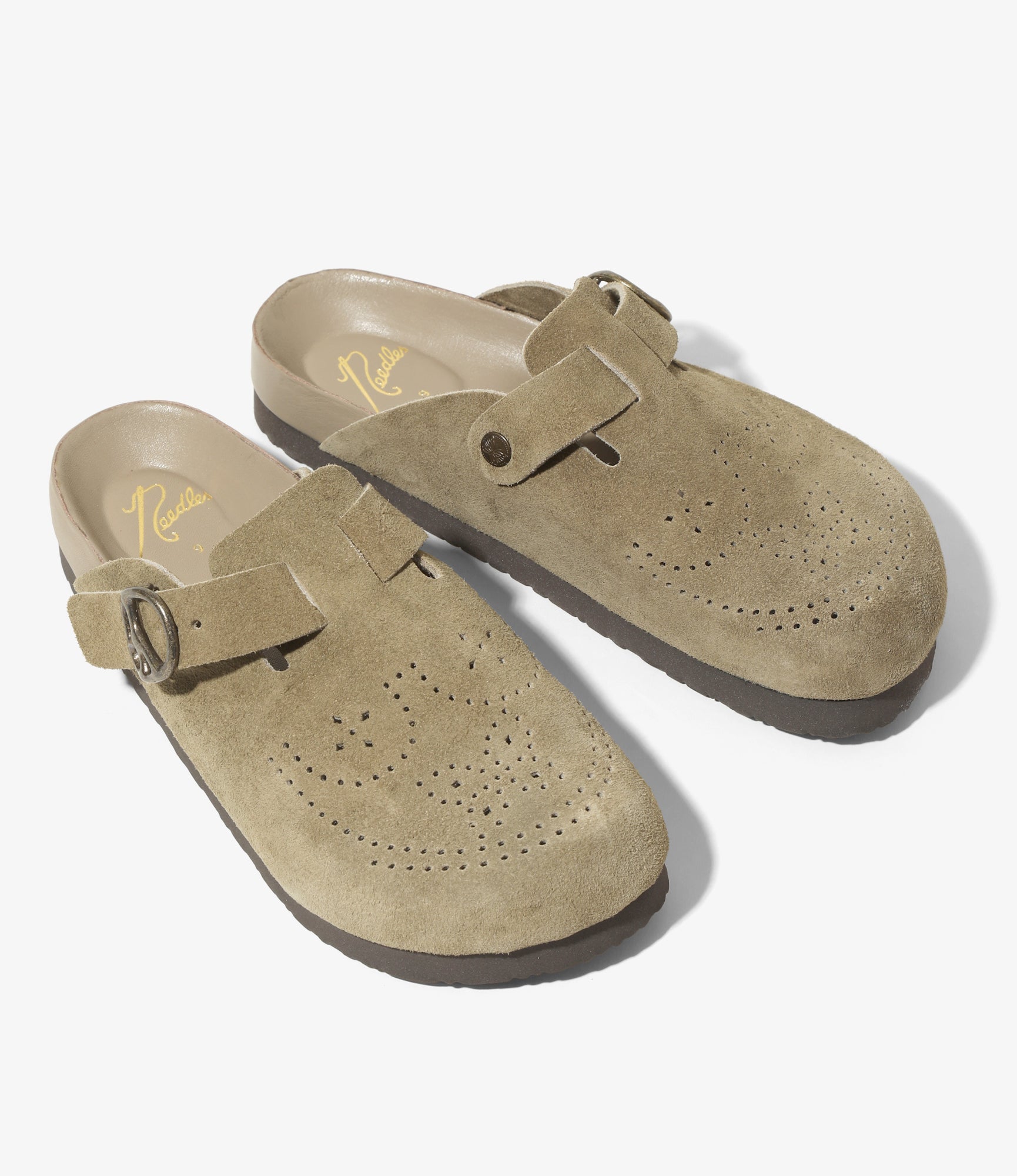 Needles Clog Sandal - Suede Leather - Taupe