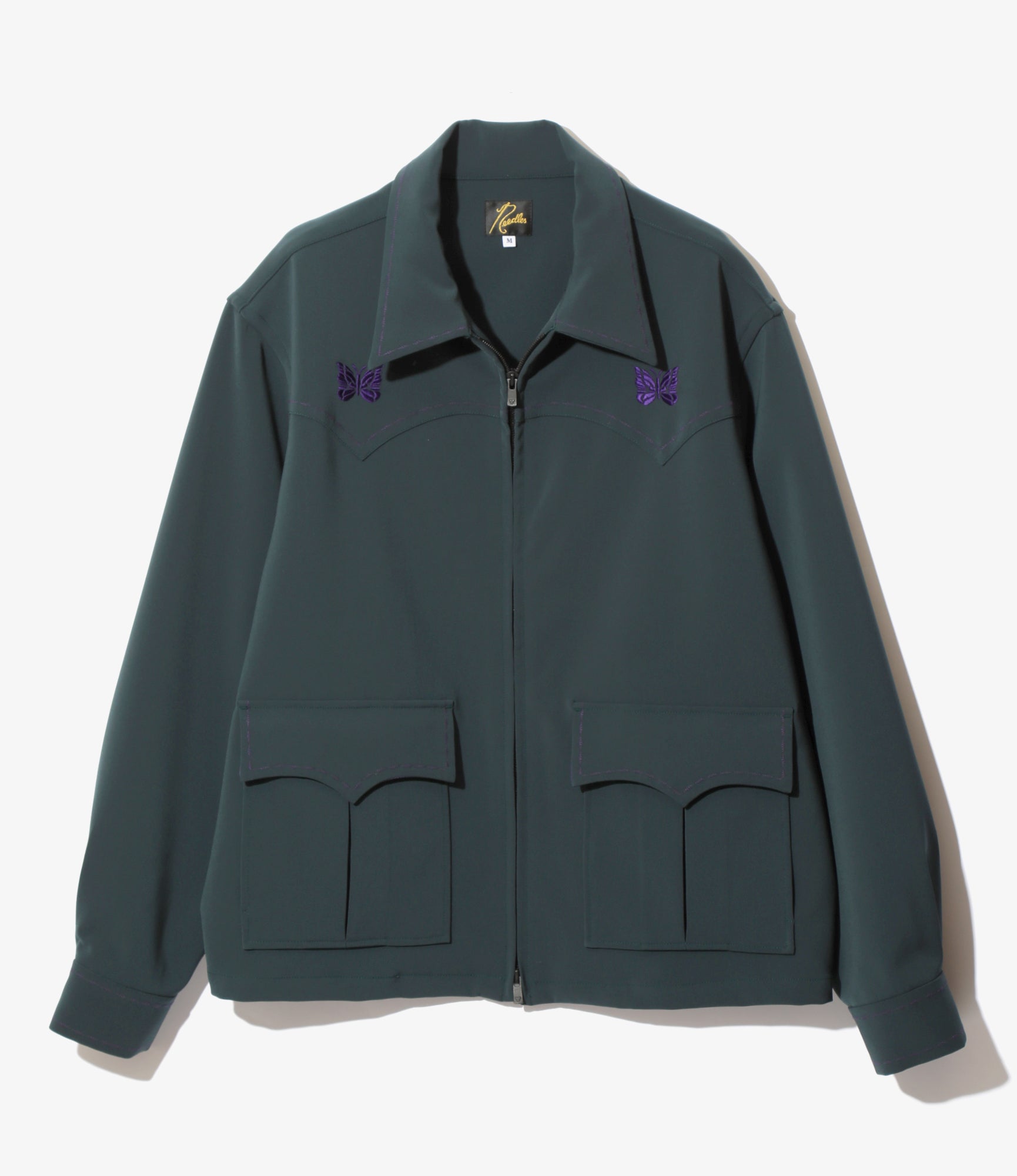 Needles Western Sport Jacket - PE/PU Double Cloth - Green