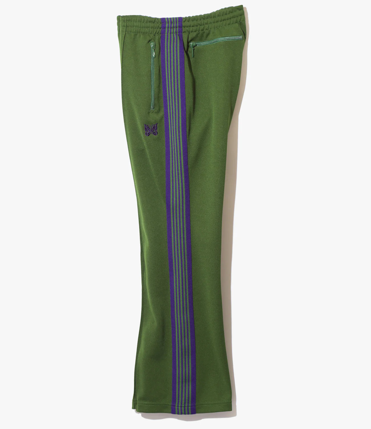 Needles Boot-Cut Track Pant - Poly Smooth - Ivy Green