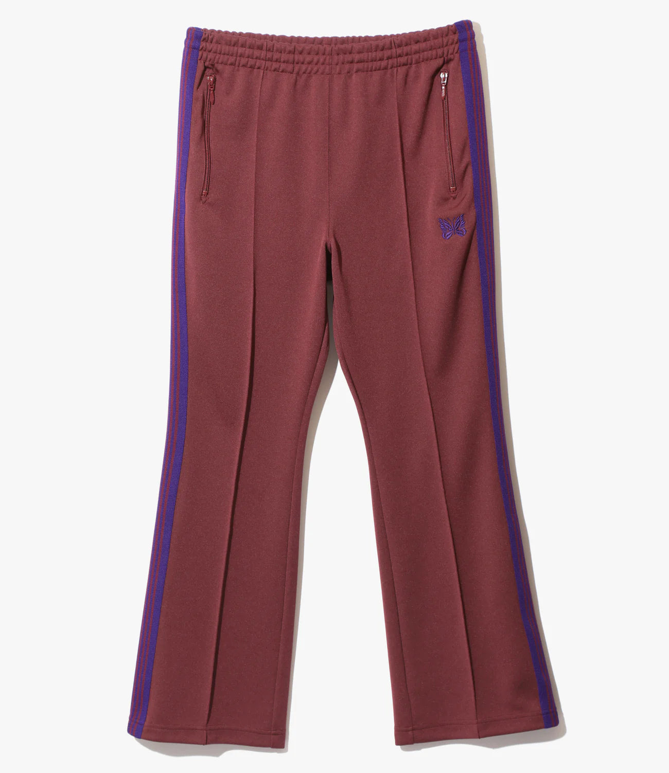 Needles Boot-Cut Track Pant - Poly Smooth - Wine