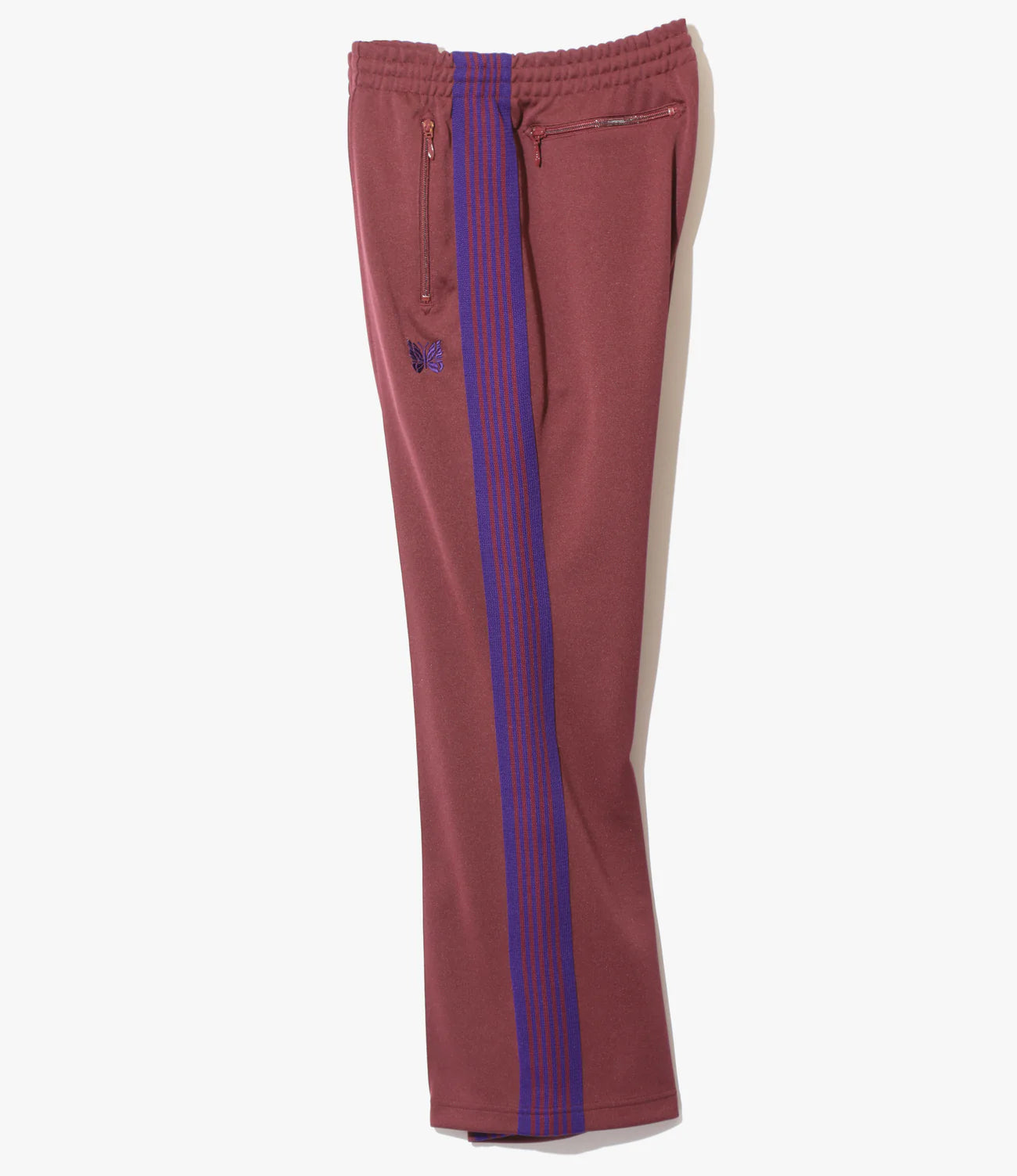 Needles Boot-Cut Track Pant - Poly Smooth - Wine