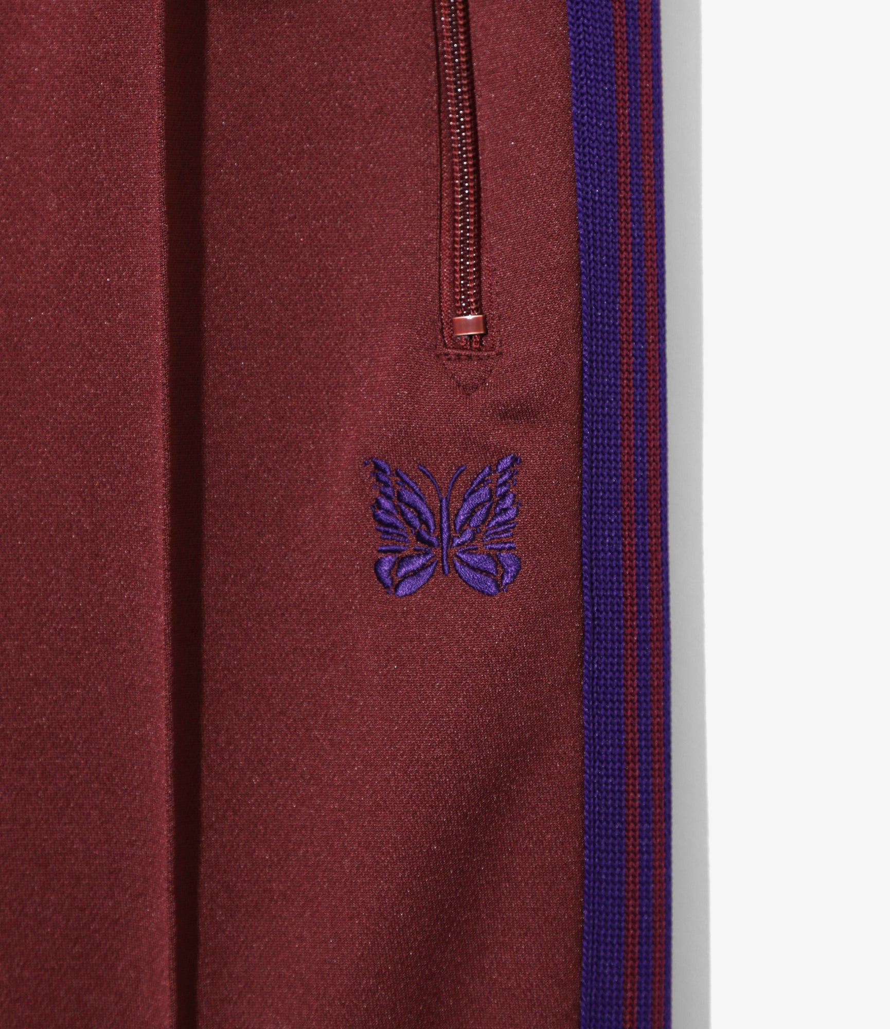 Needles H.D. Track Pant - Poly Smooth - Wine | Nepenthes London