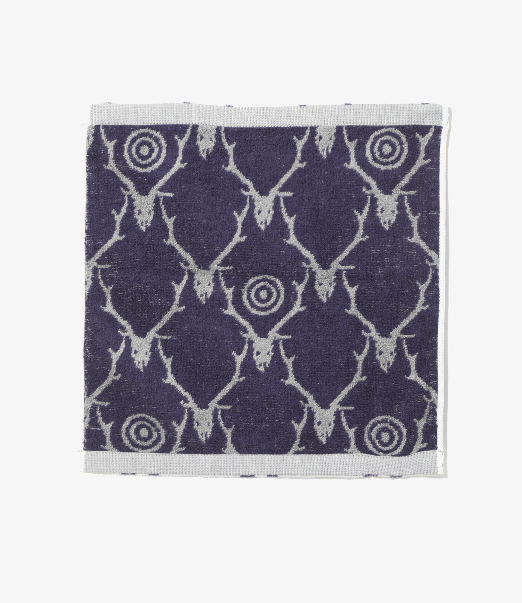 South2 West8 Wash Towel - Cotton Pile Jq. / Skull&Target - Grey/Purple