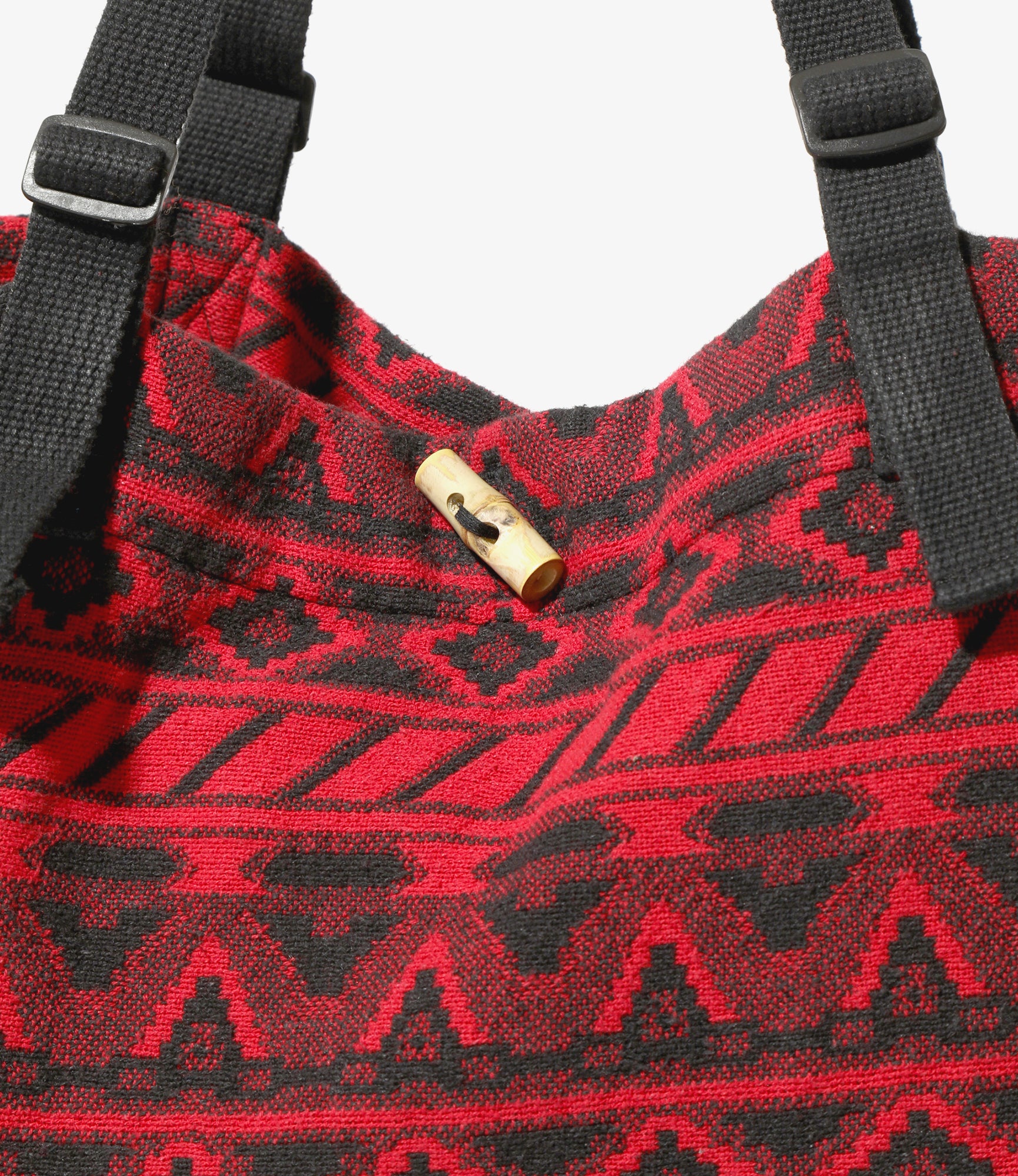 South2 West8 Canal Park Tote - Cotton Dobby / Native Pattern - Red/Black