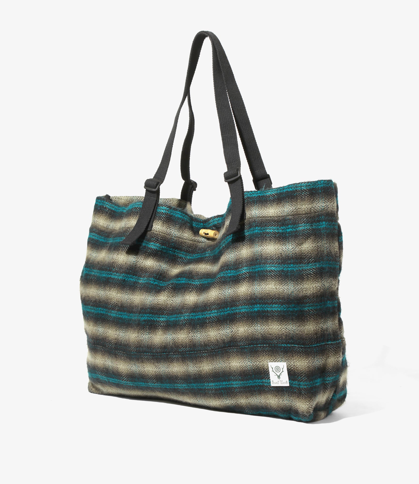 South2 West8 Canal Park Tote - Acrylic Plaid - Emerald/Black