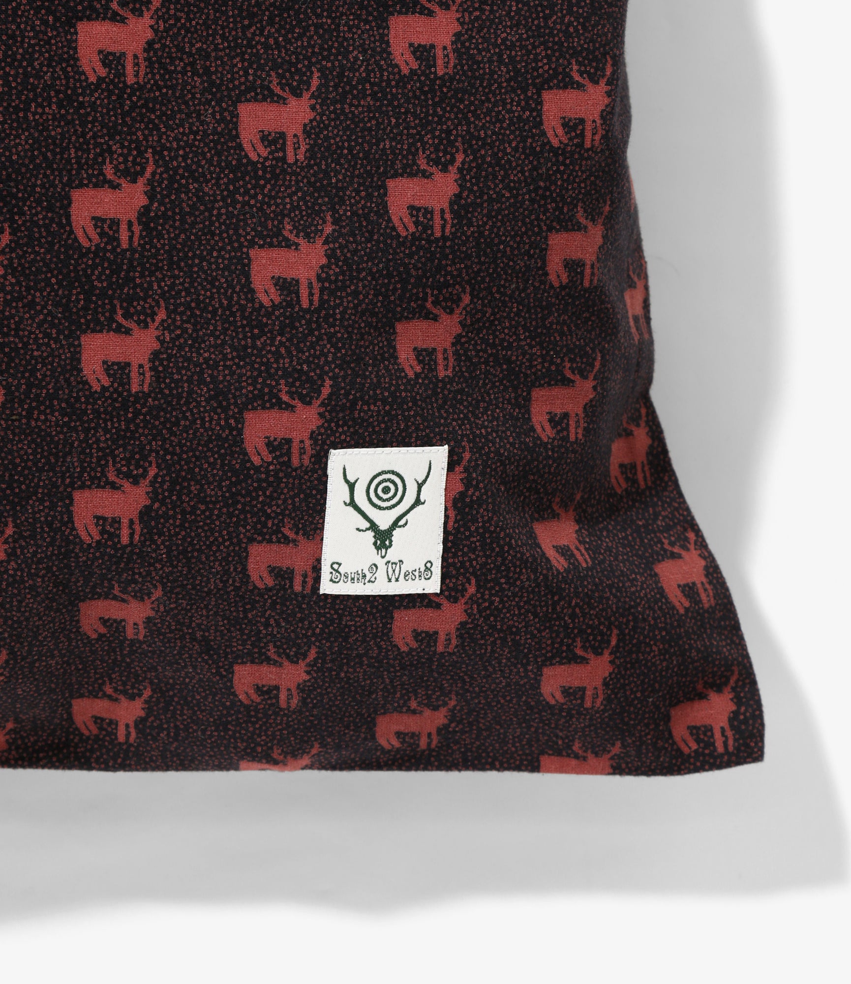 South2 West8 Cushion Cover - Cotton Cloth / Deer Printed - Black