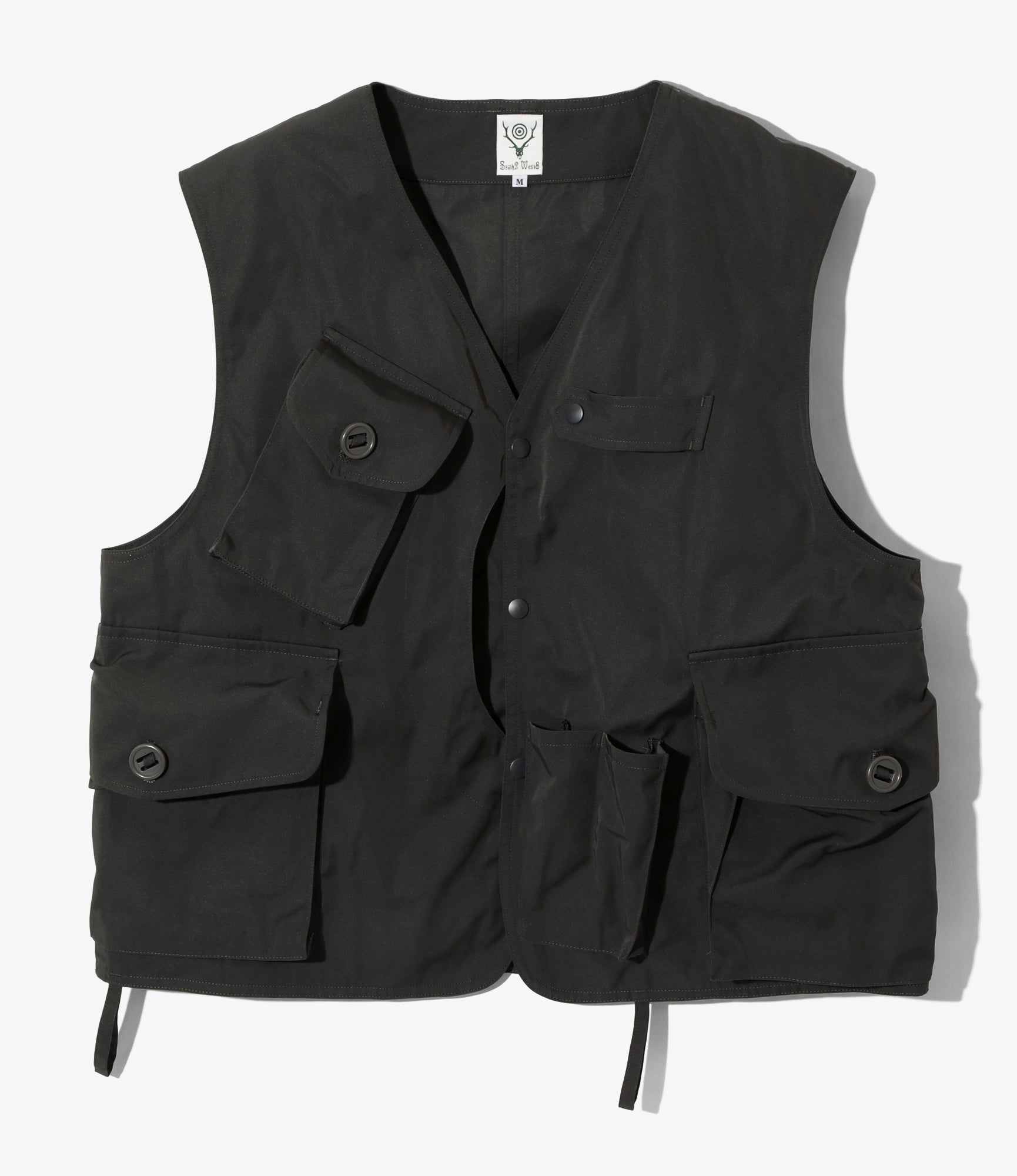 South2 West8 Tenkara Vest - Poly Gabardine - Charcoal | Nepenthes 
