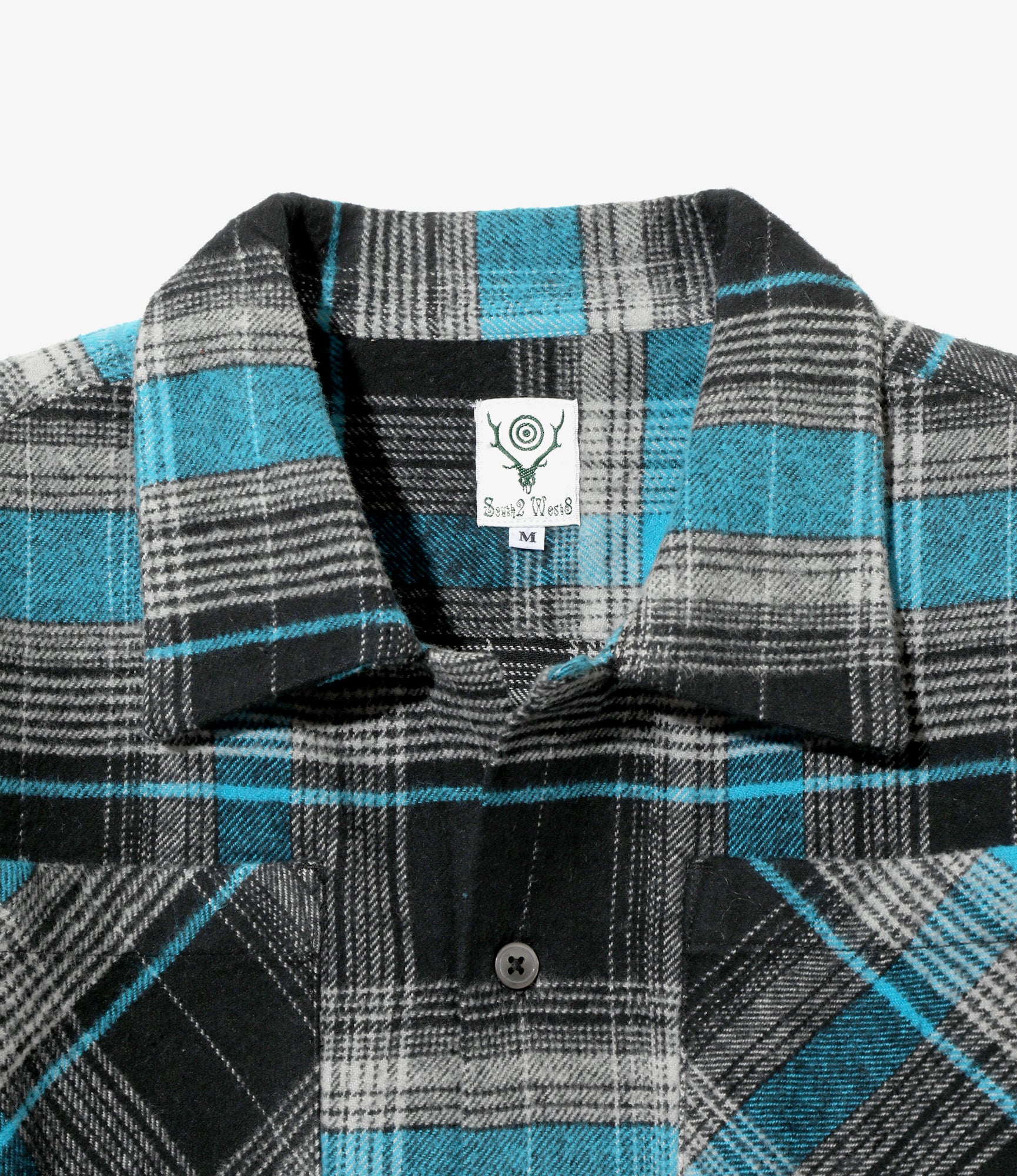 South2 West8 6 Pocket Shirt - Flannel Twill / Plaid - Lt. Blue/Grey