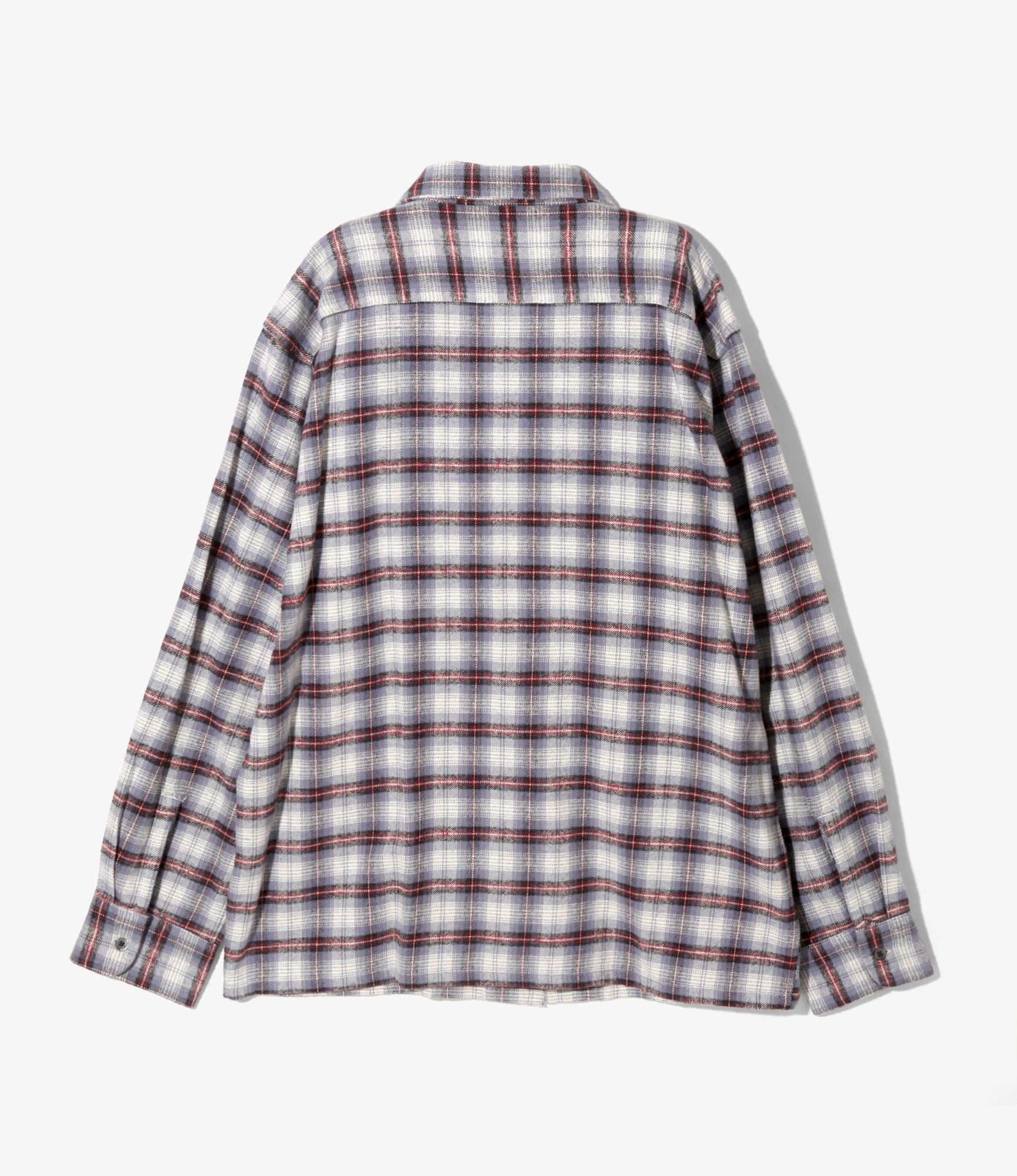 South2 West8 6 Pocket Shirt - Flannel Twill / Plaid - Lavender/Bordeaux
