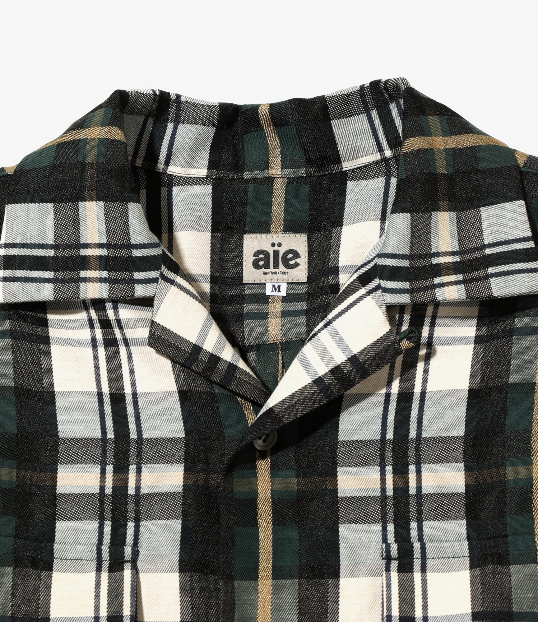 AiE ZPC Shirt - C/PE/W Tartan Plaid - Green
