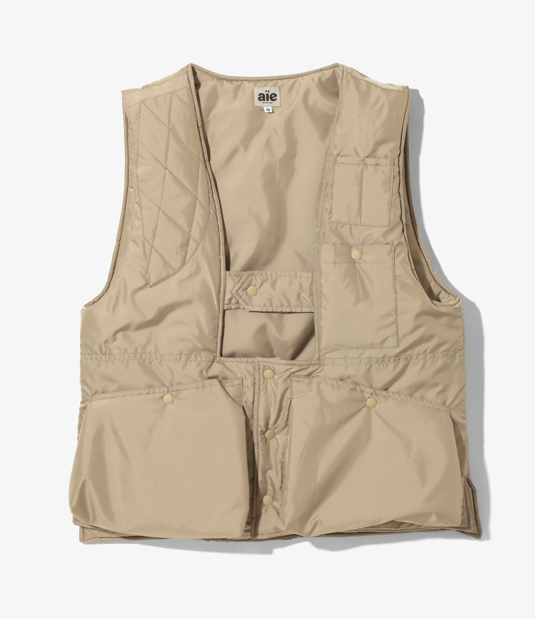 AiE Insulation Game Vest - Poly Ripstop - Khaki