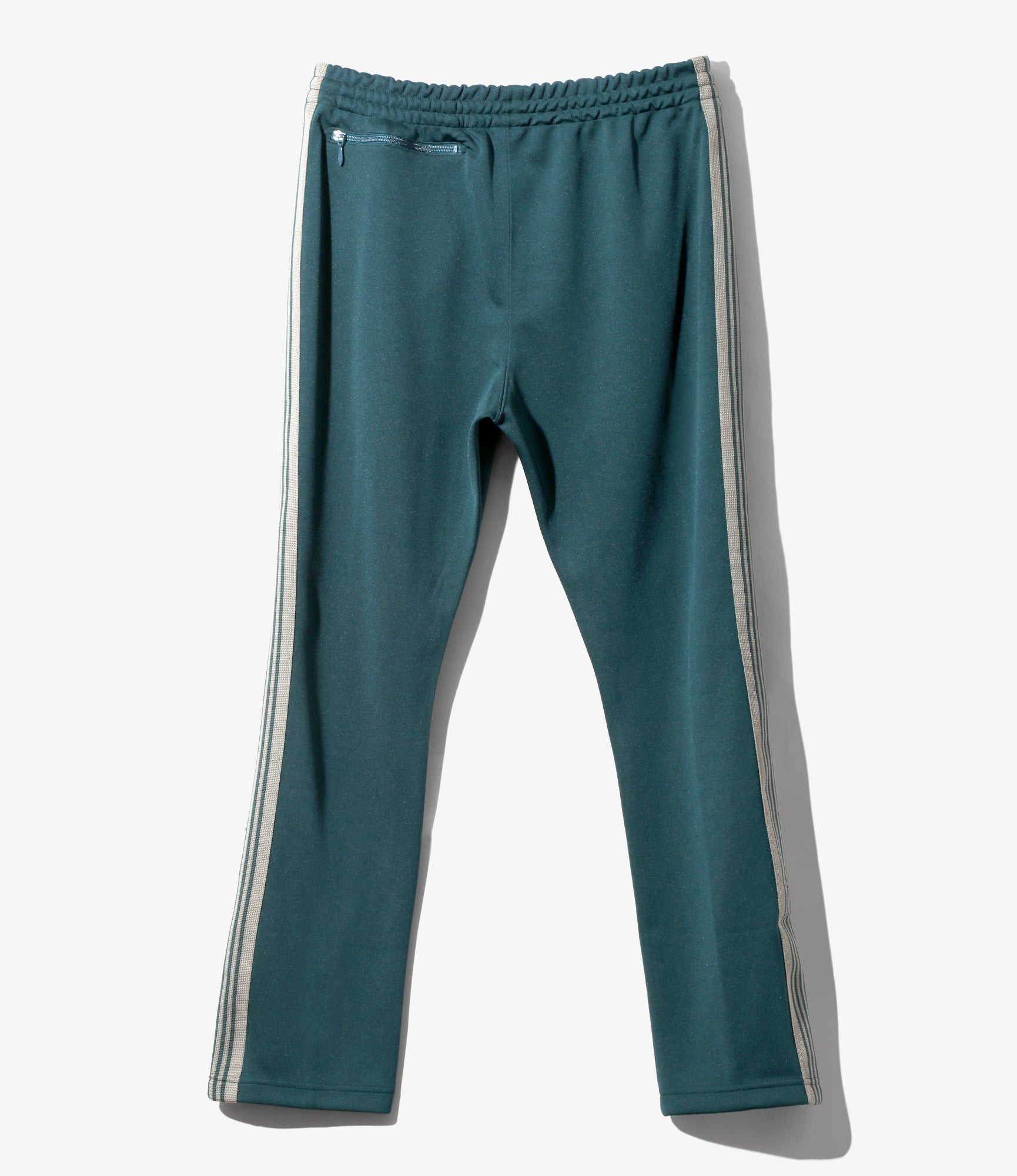 Narrow Track Pant – Green Smooth Polyester