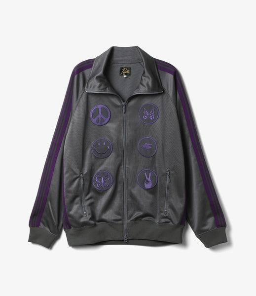 Track Jacket – Phantom Grey Smooth Polyester | Needles × Albino